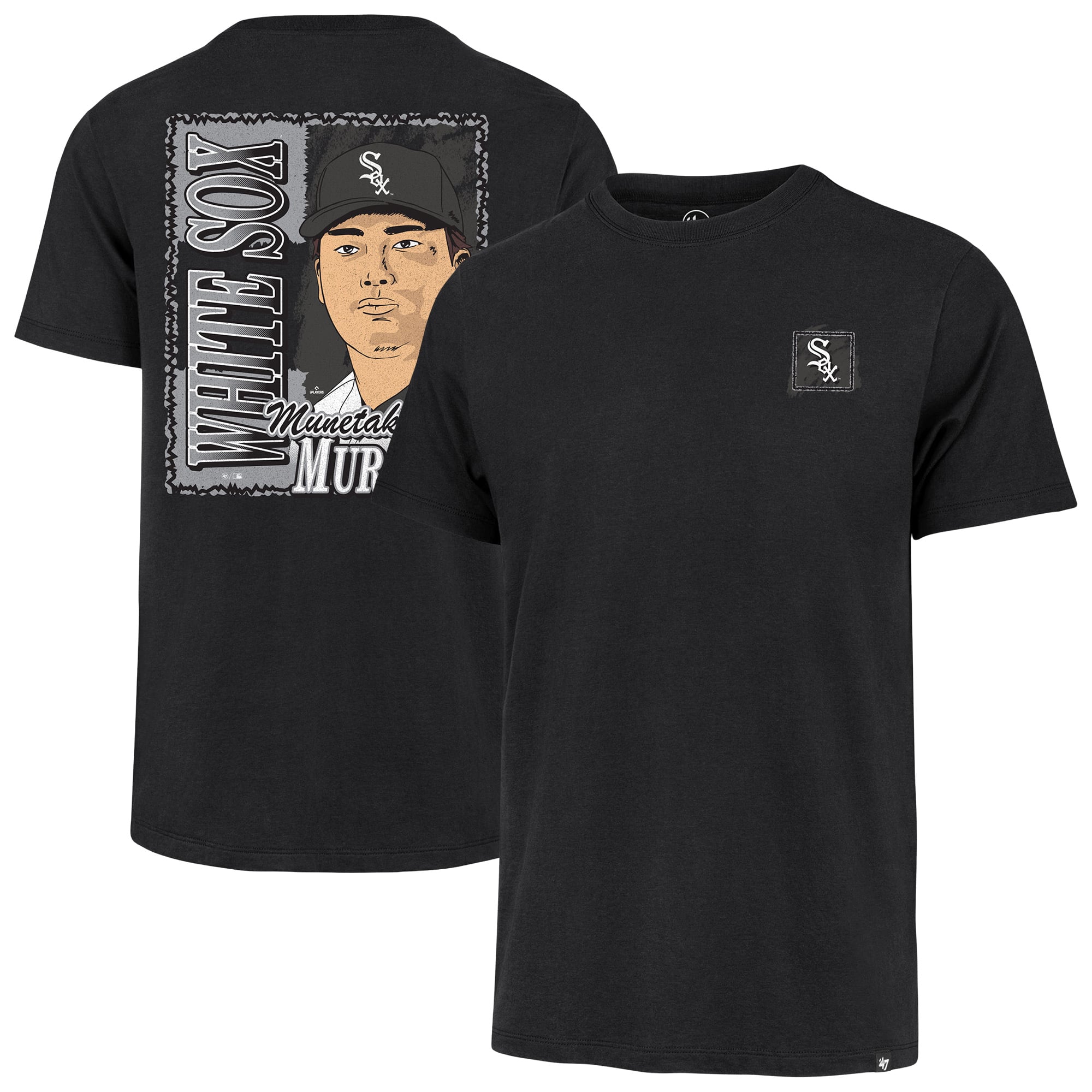 T-shirt graphique recto-verso noir pour homme '47 Munetaka Murakami Chicago White Sox