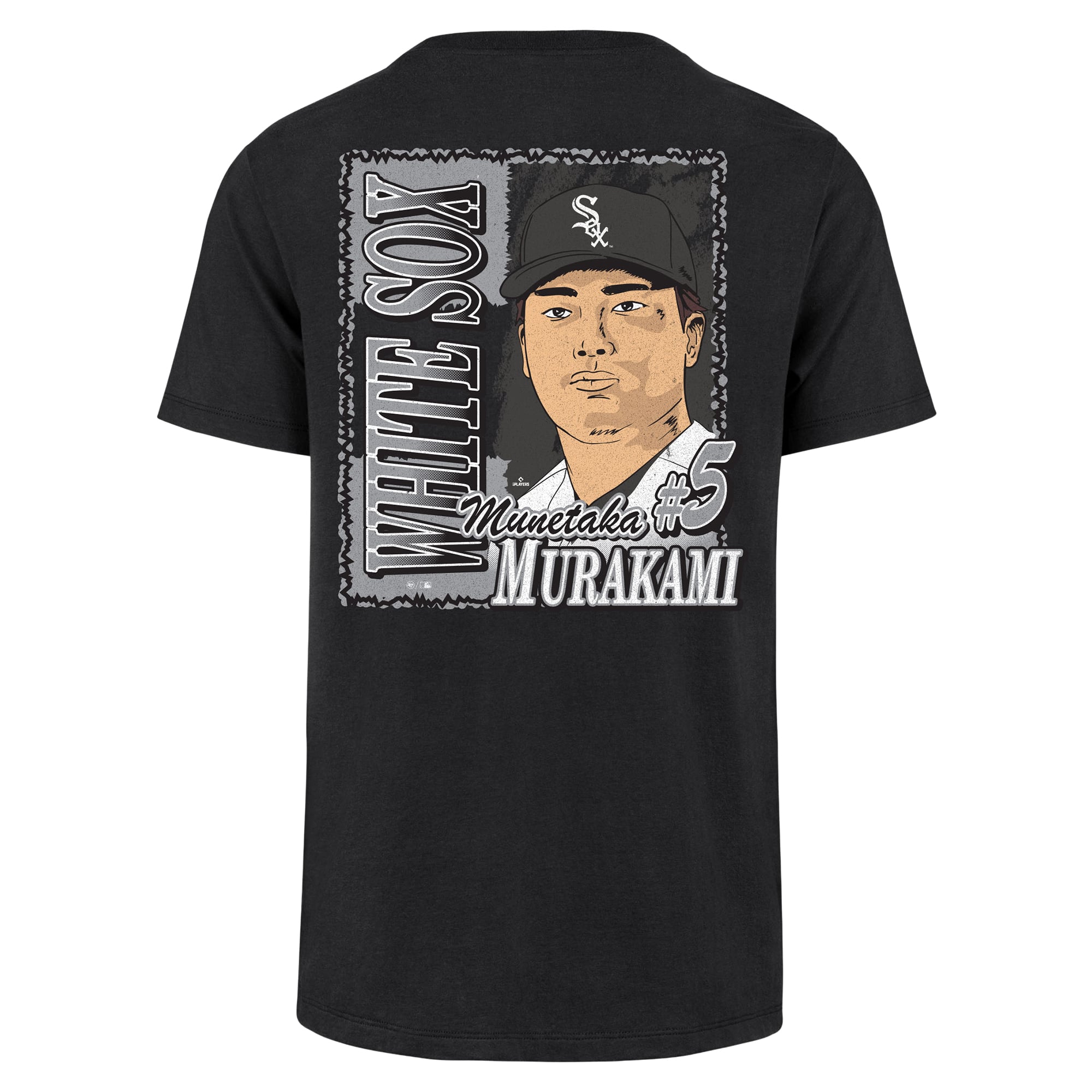 T-shirt graphique recto-verso noir pour homme '47 Munetaka Murakami Chicago White Sox