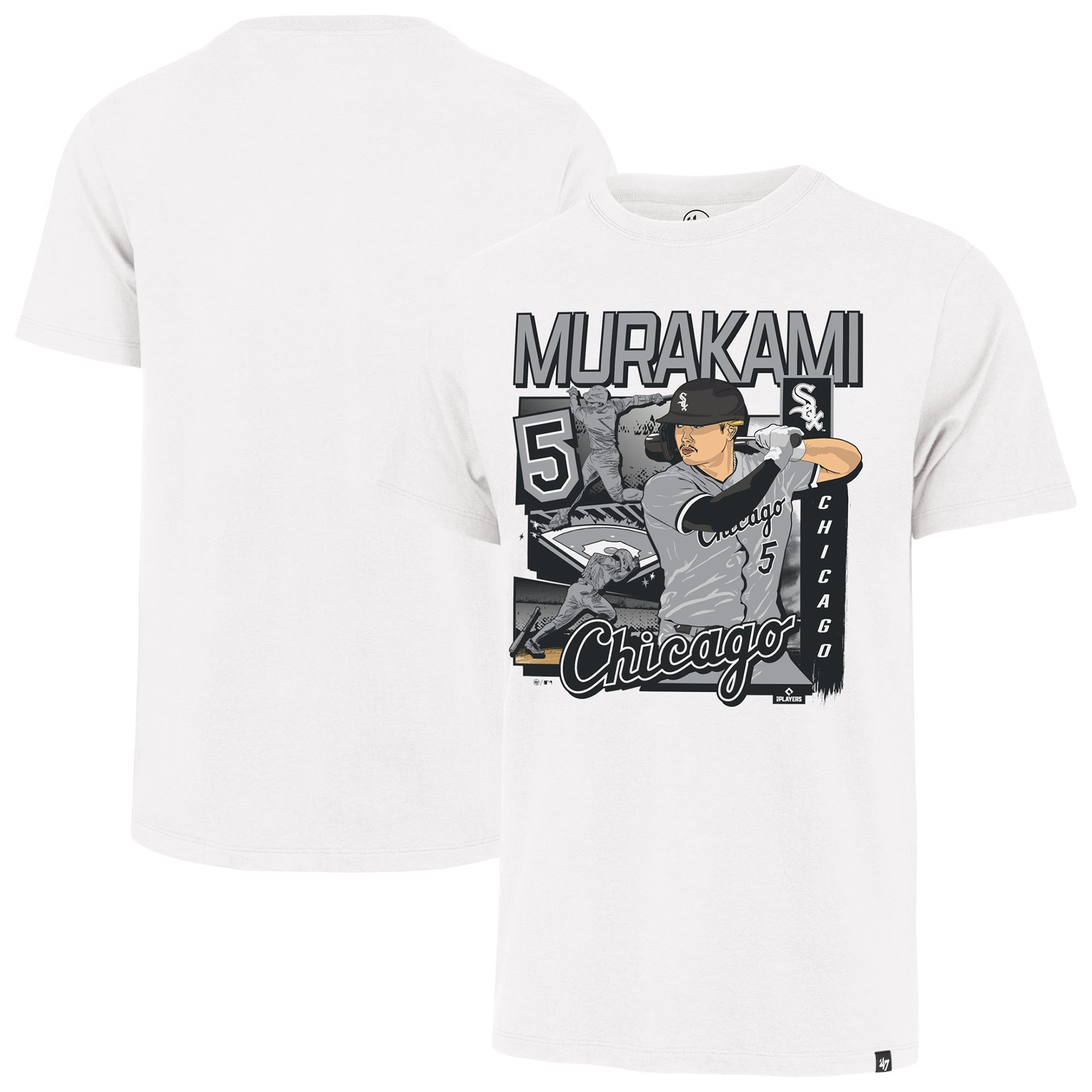 T-shirt homme '47 Munetaka Murakami Blanc Chicago White Sox Field Mark Franklin