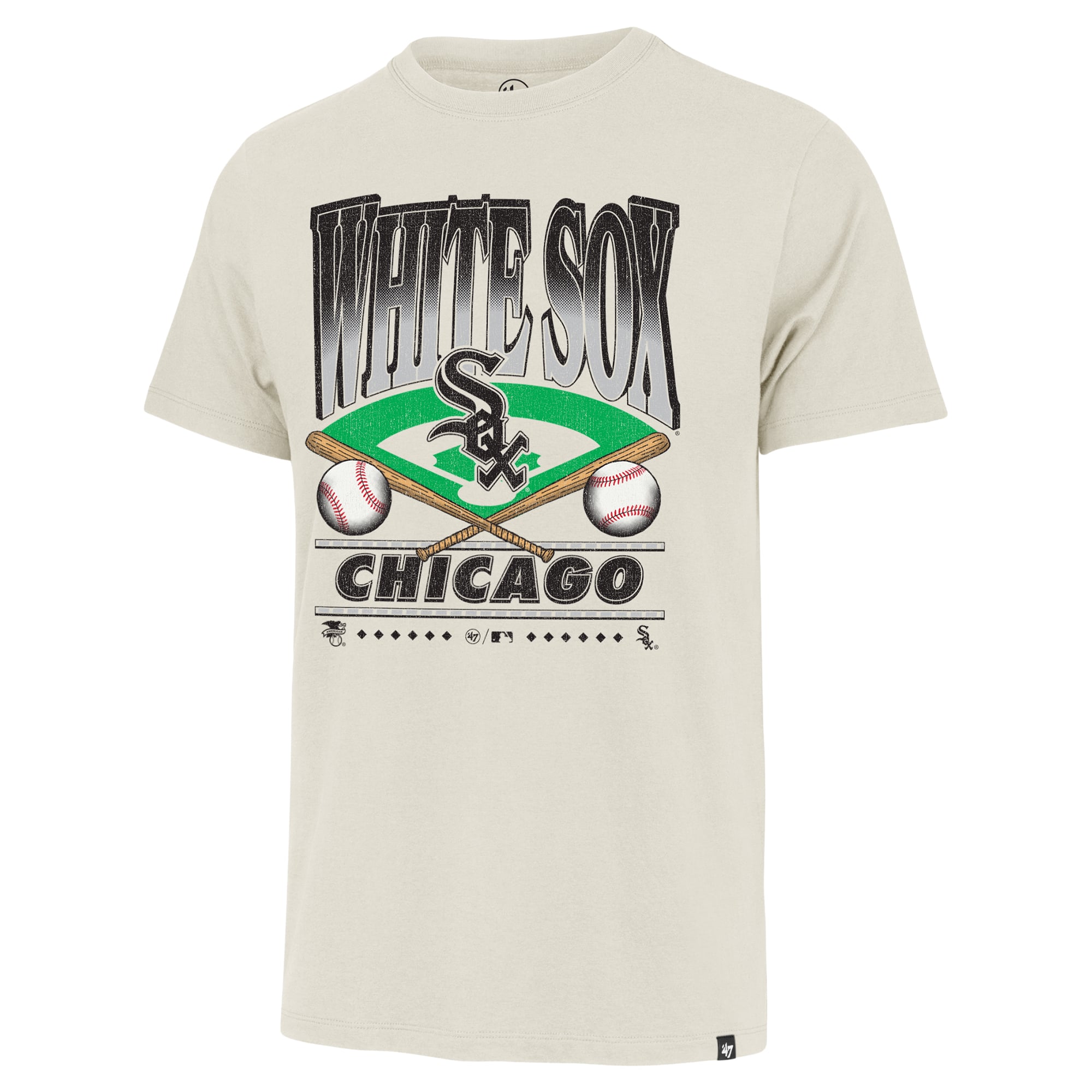Men's '47  Tan Chicago White Sox Big & Tall Straight Shot T-Shirt