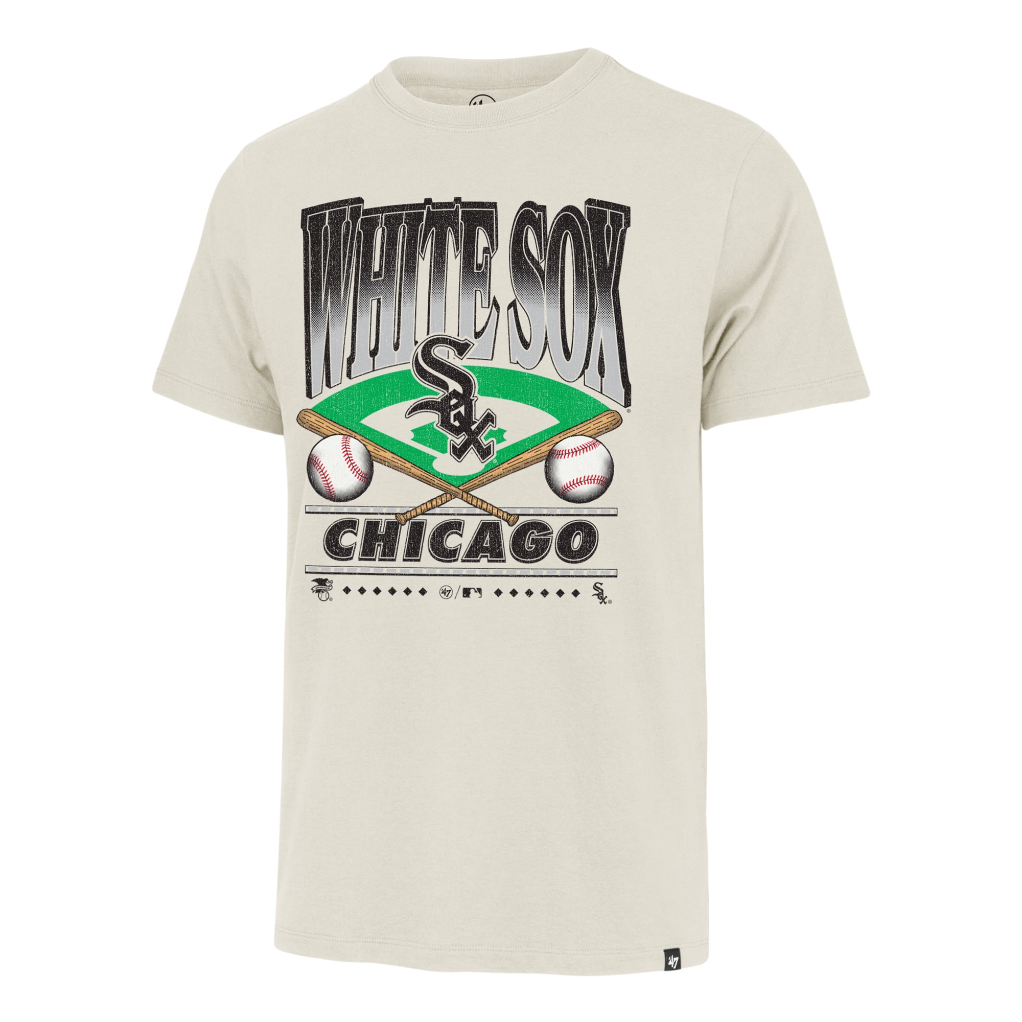 T-shirt homme '47 Tan Chicago White Sox Straight Shot Two Franklin