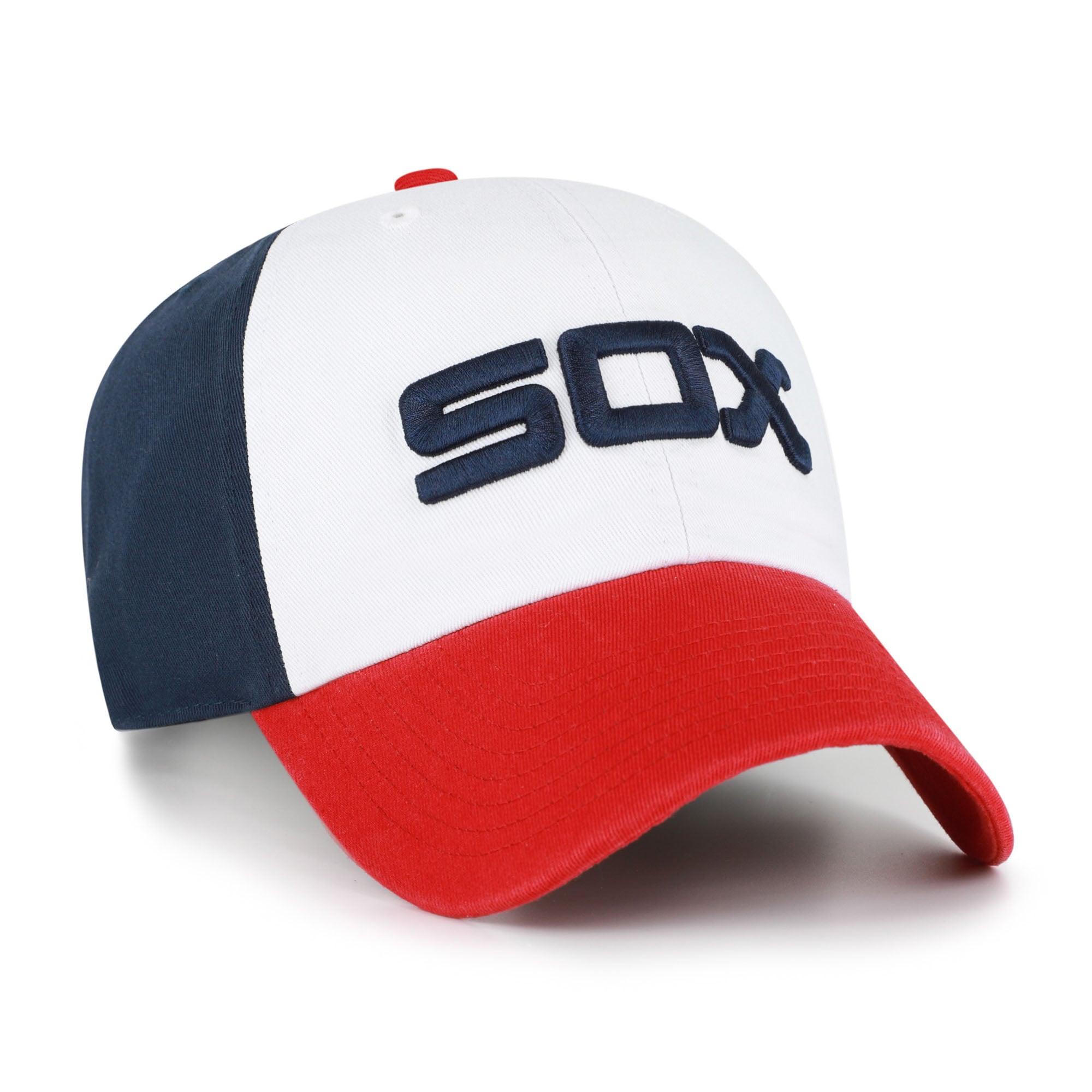 Men's '47 White/Red Chicago White Sox Cooperstown Collection Replica Clean Up Adjustable Hat