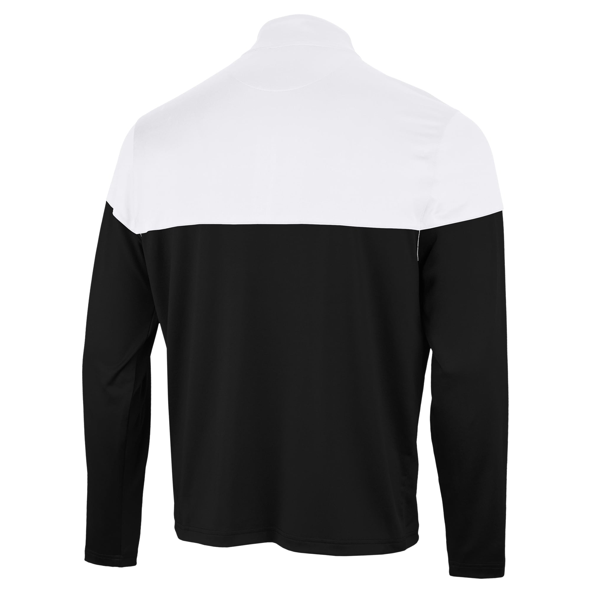 Pull à col zippé Antigua Hinder noir et blanc pour homme, aux couleurs des Chicago White Sox.