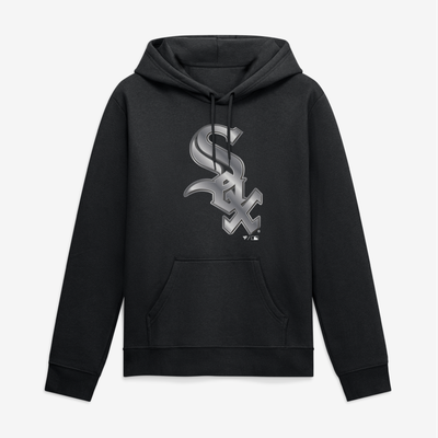 Chicago White Sox Big & Tall Metallic Mascot Hoodie - Black