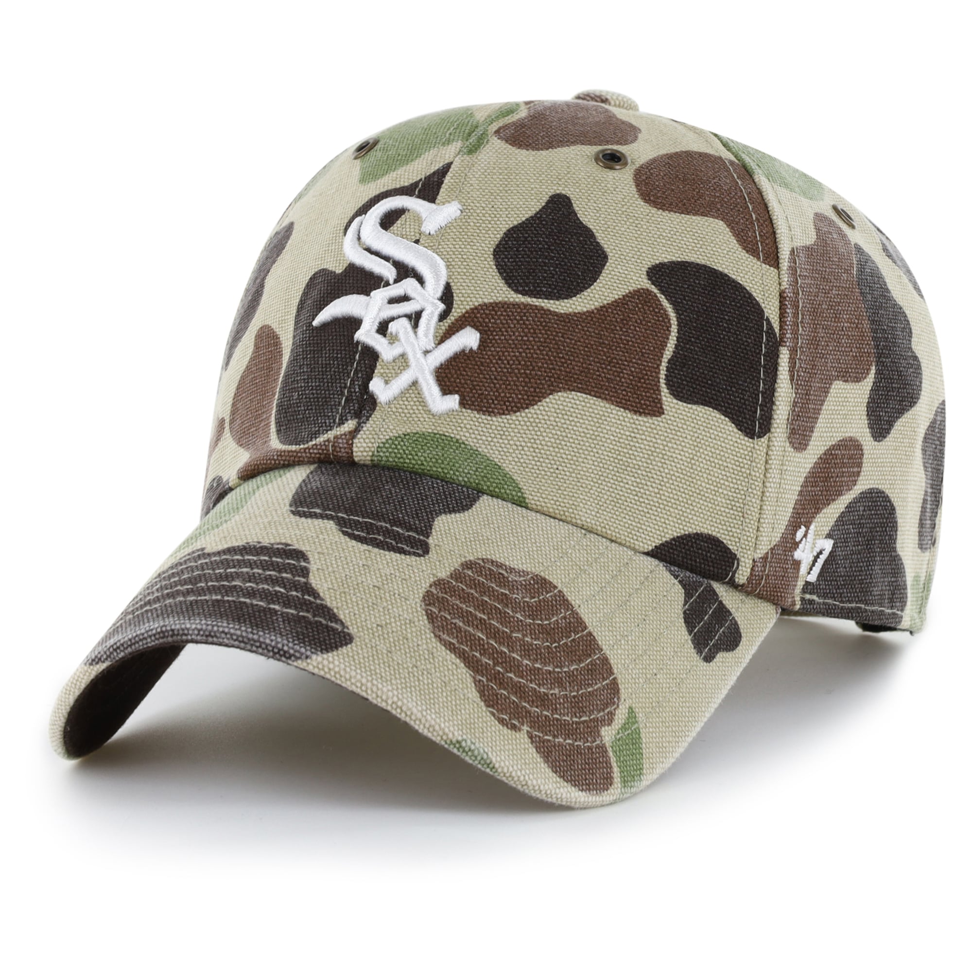 Casquette ajustable Carhartt x '47 Camo Chicago White Sox Duck Clean Up pour homme