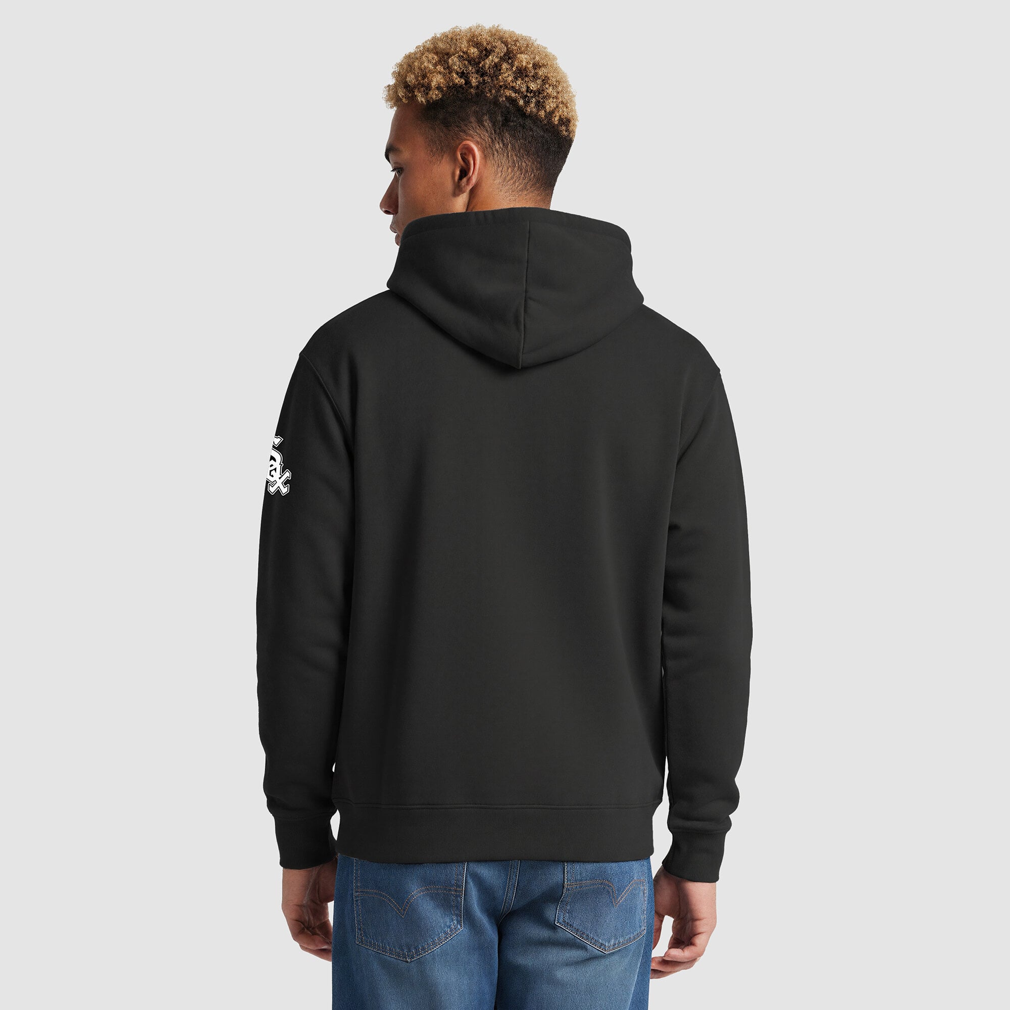Sweat à capuche polaire Champion noir pour homme, aux couleurs des White Sox de Chicago
