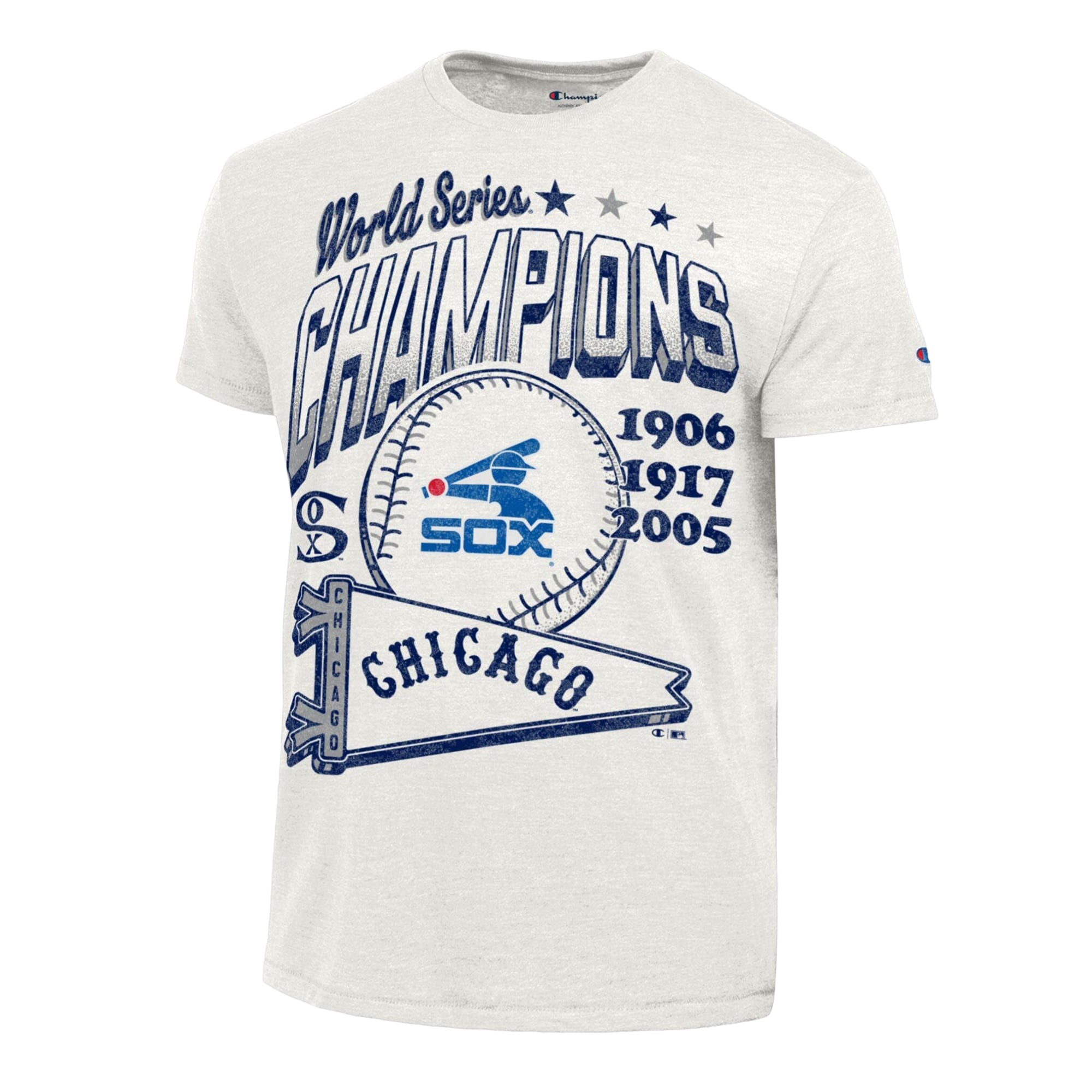 Men's Champion Cream Chicago White Sox Winning Tradition Cooperstown Collection Tri-Blend T-Shirt