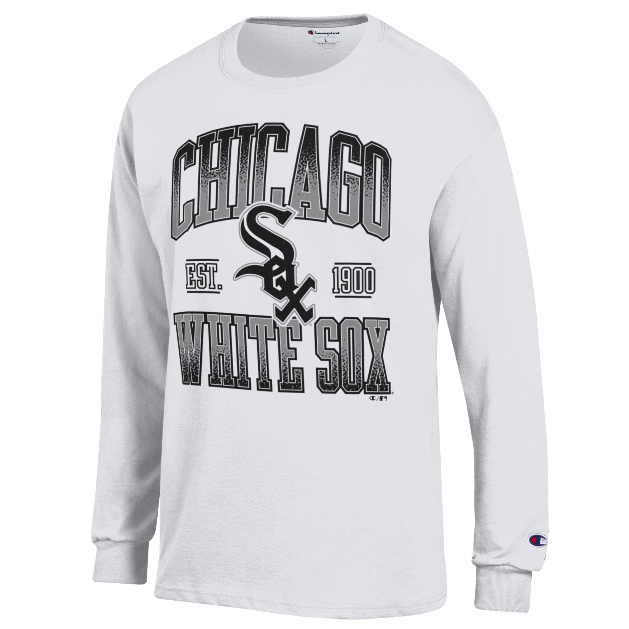 Men's Champion  White Chicago Sox Jersey Long Sleeve T-Shirt