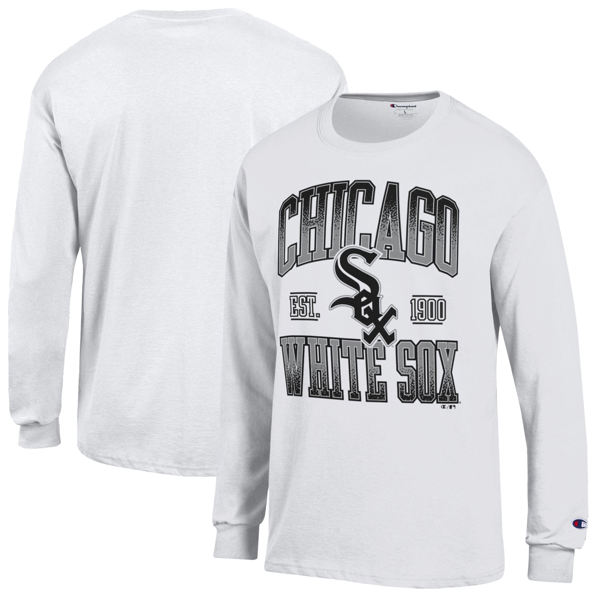 Men's Champion White Chicago Sox Jersey Long Sleeve T-Shirt