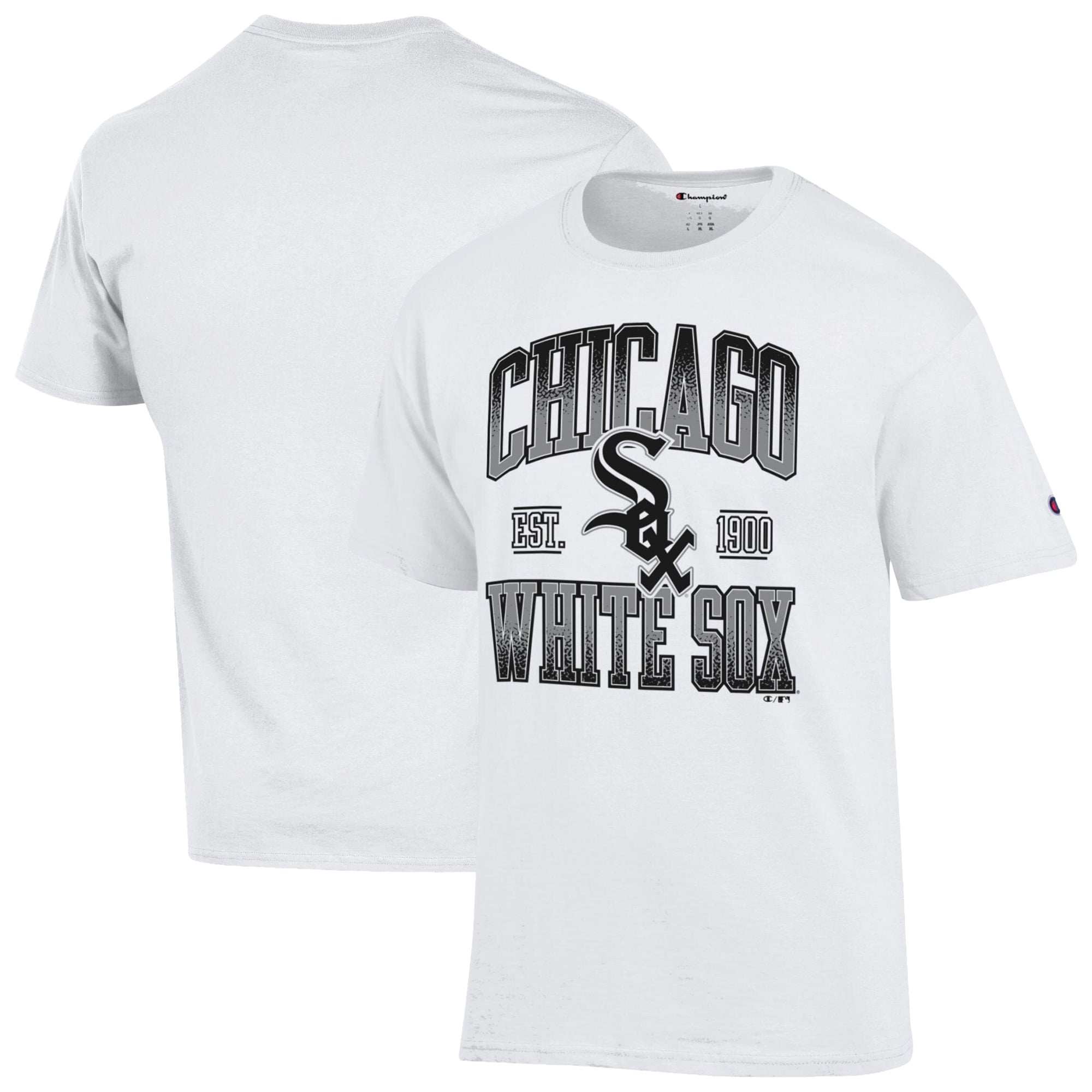 Men's Champion White Chicago Sox Team Name T-Shirt