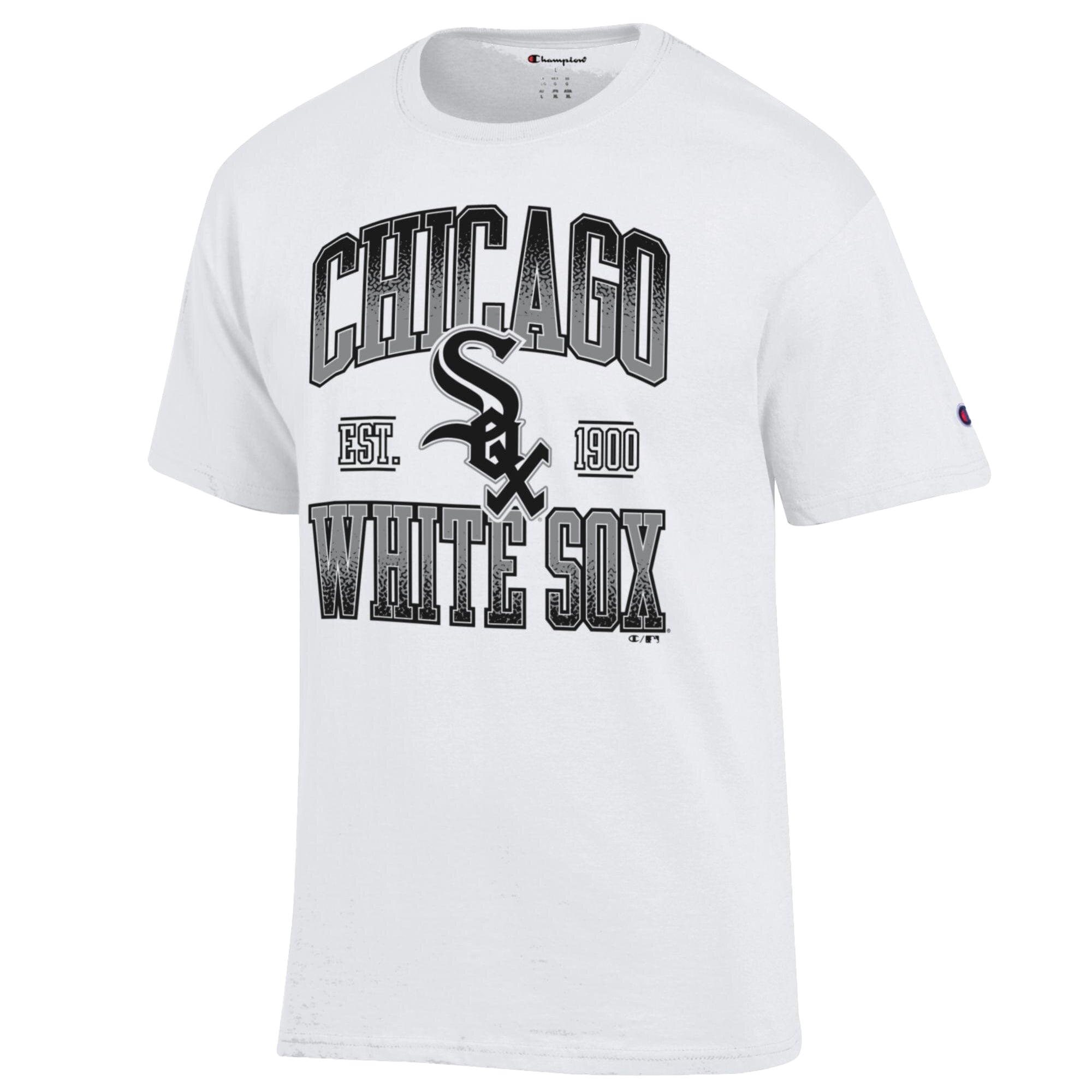 Men's Champion White Chicago Sox Team Name T-Shirt