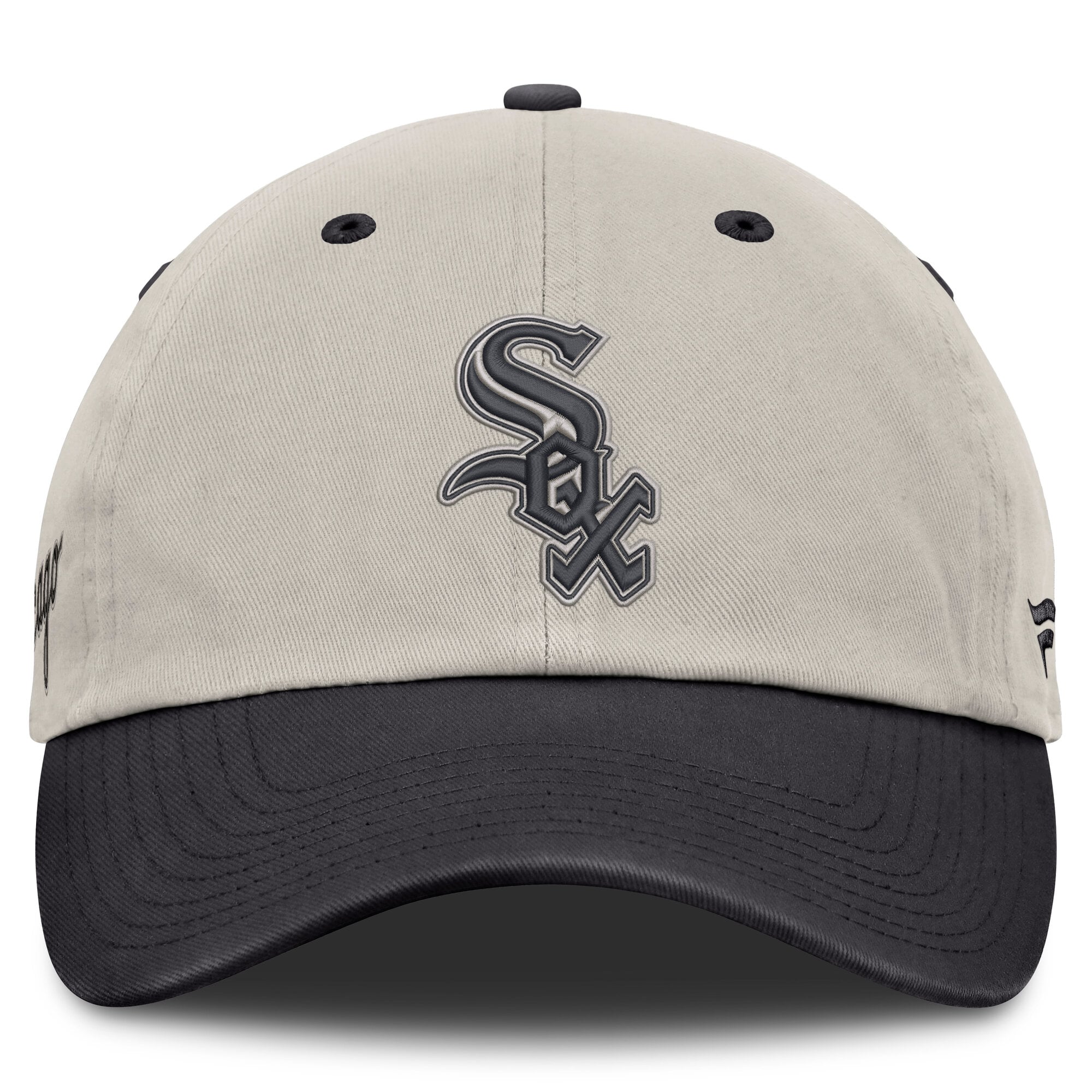 Men's Fanatics Beige/Charcoal Chicago White Sox Frame Adjustable Hat