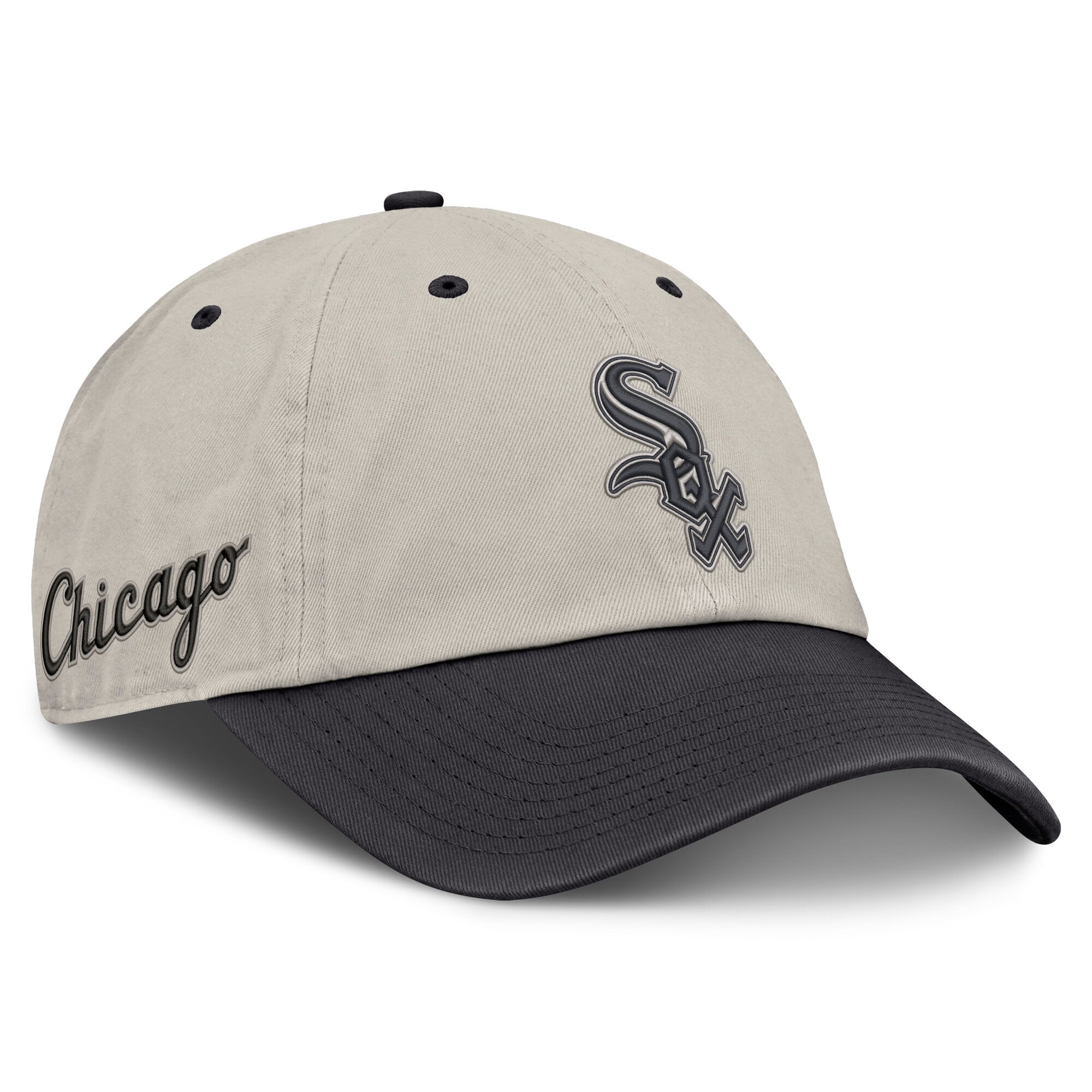 Men's Fanatics Beige/Charcoal Chicago White Sox Frame Adjustable Hat