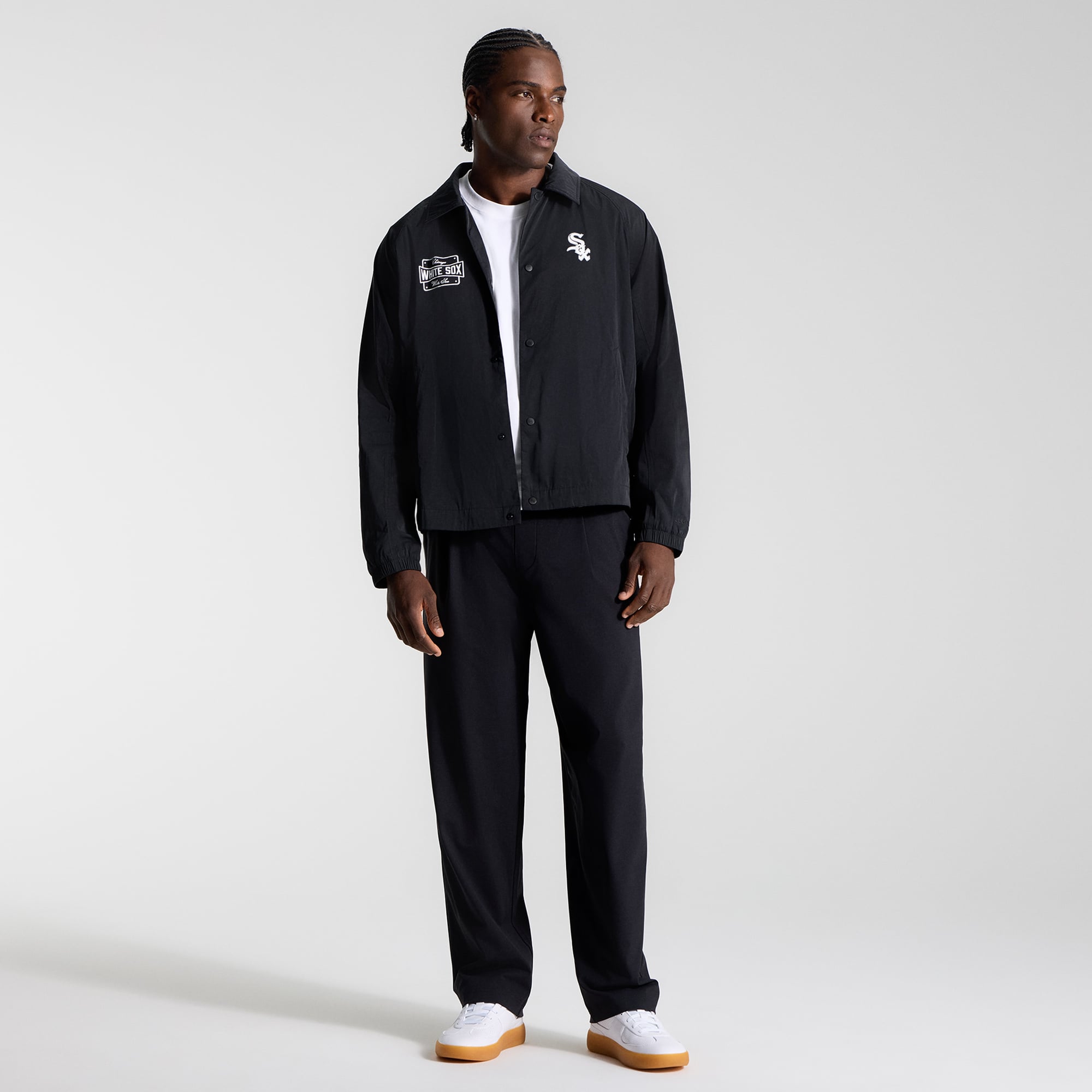 Veste de coach raglan noire Chicago White Sox pour homme lululemon