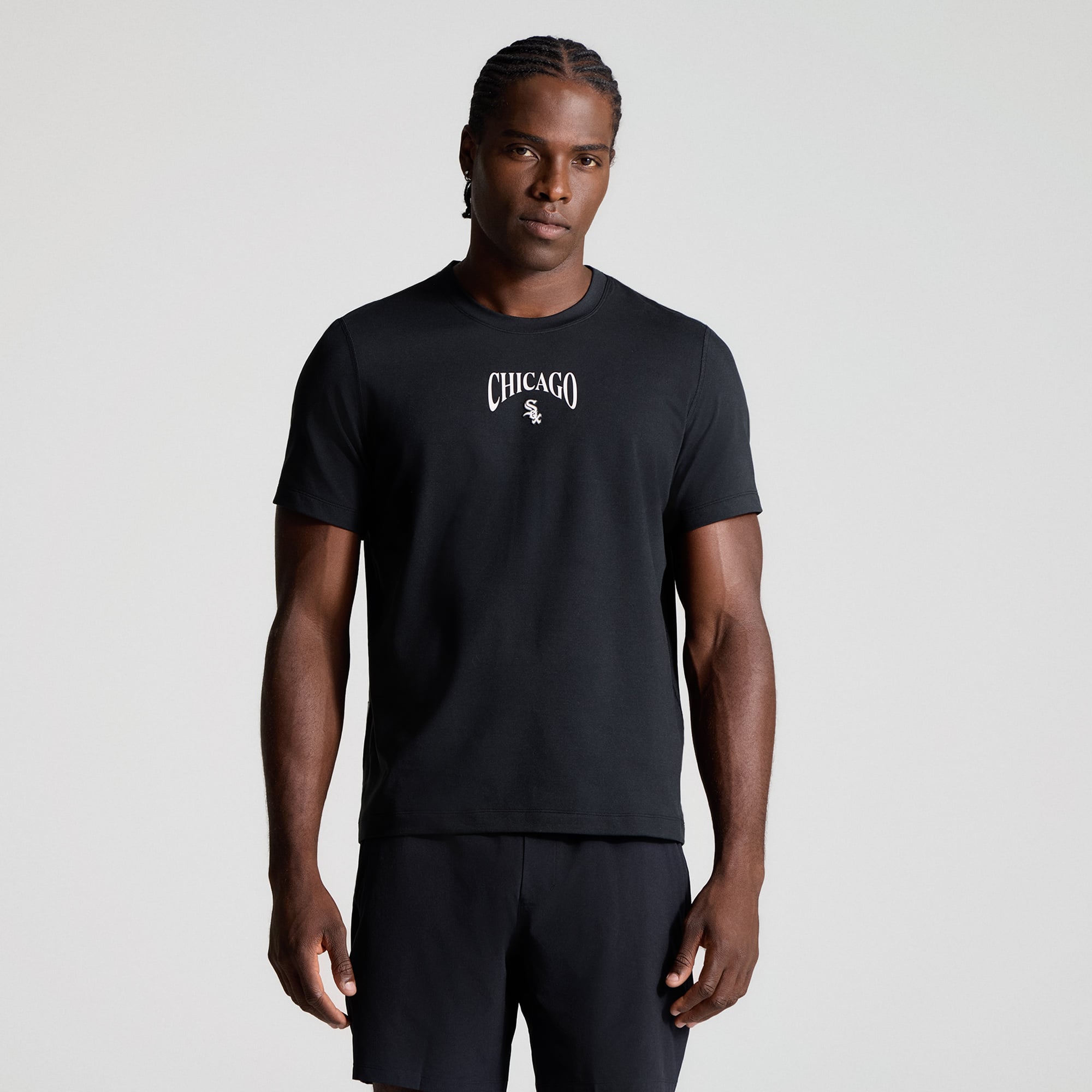 T-shirt en jersey doux noir Chicago White Sox pour homme de la marque lululemon