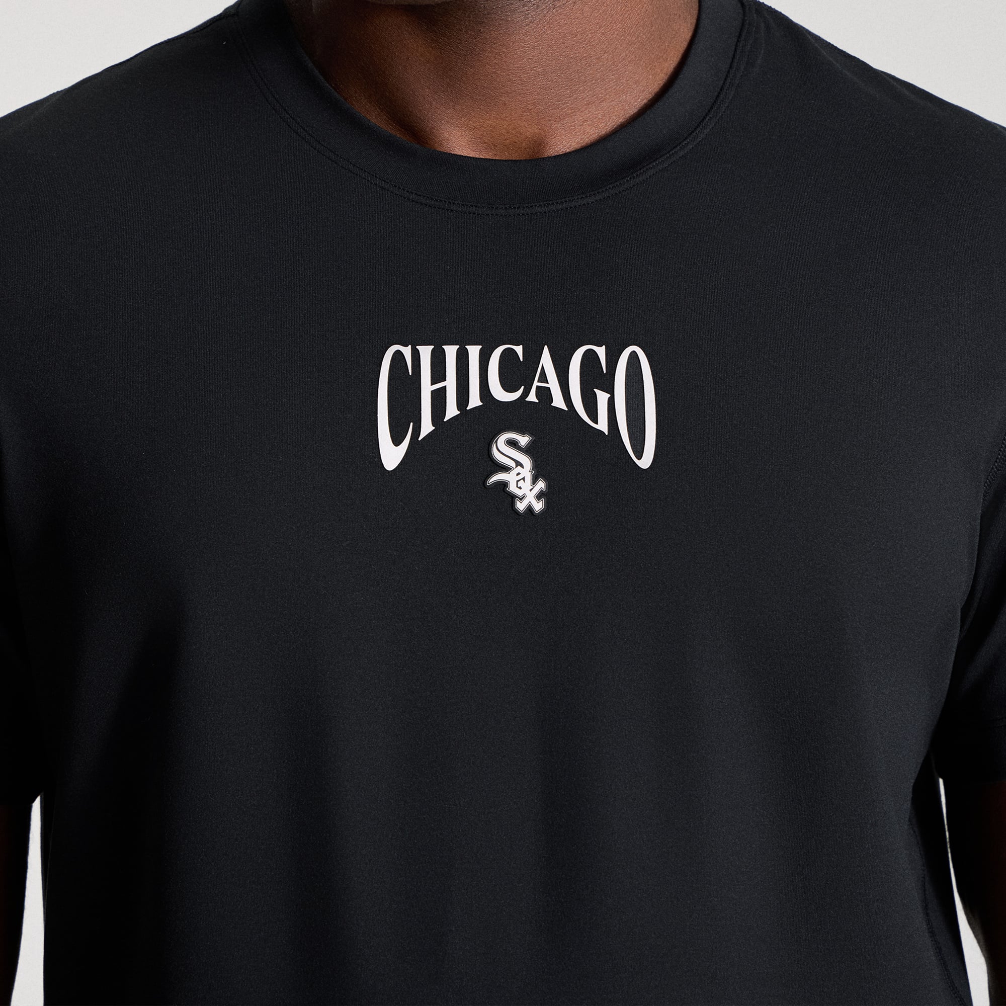 T-shirt en jersey doux noir Chicago White Sox pour homme de la marque lululemon