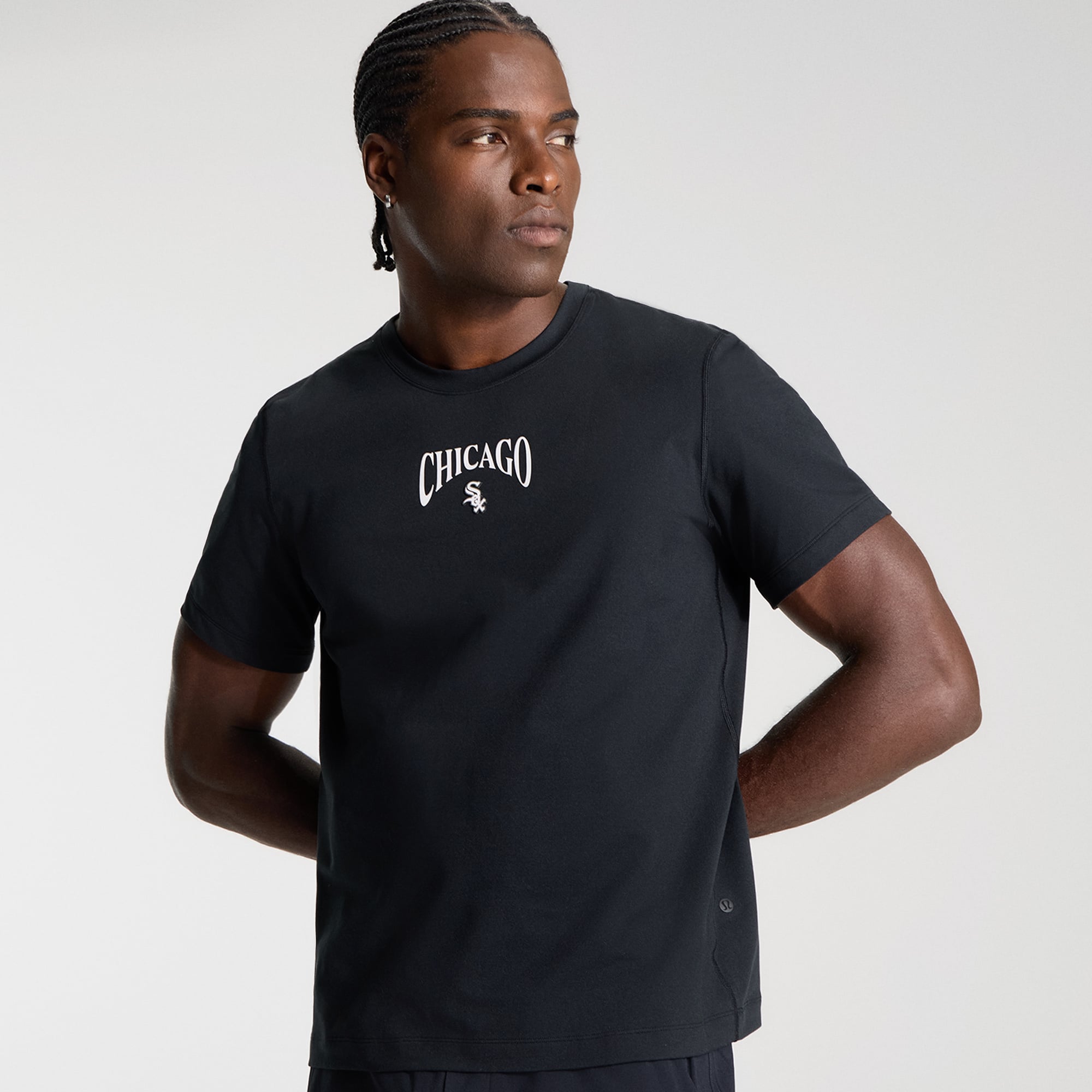 T-shirt en jersey doux noir Chicago White Sox pour homme de la marque lululemon