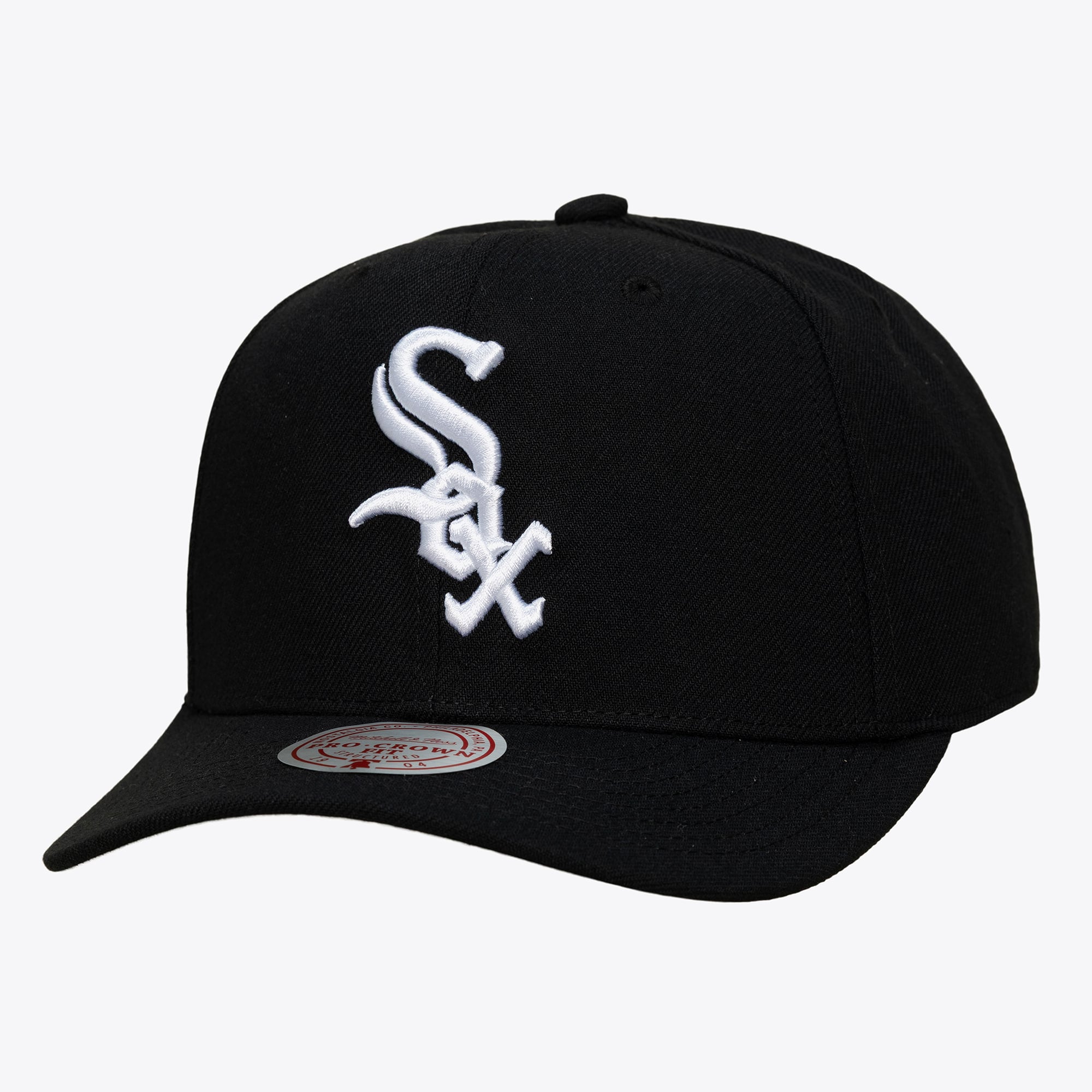 Casquette snapback Mitchell & Ness Pro Crown noire et blanche pour homme, Chicago White Sox