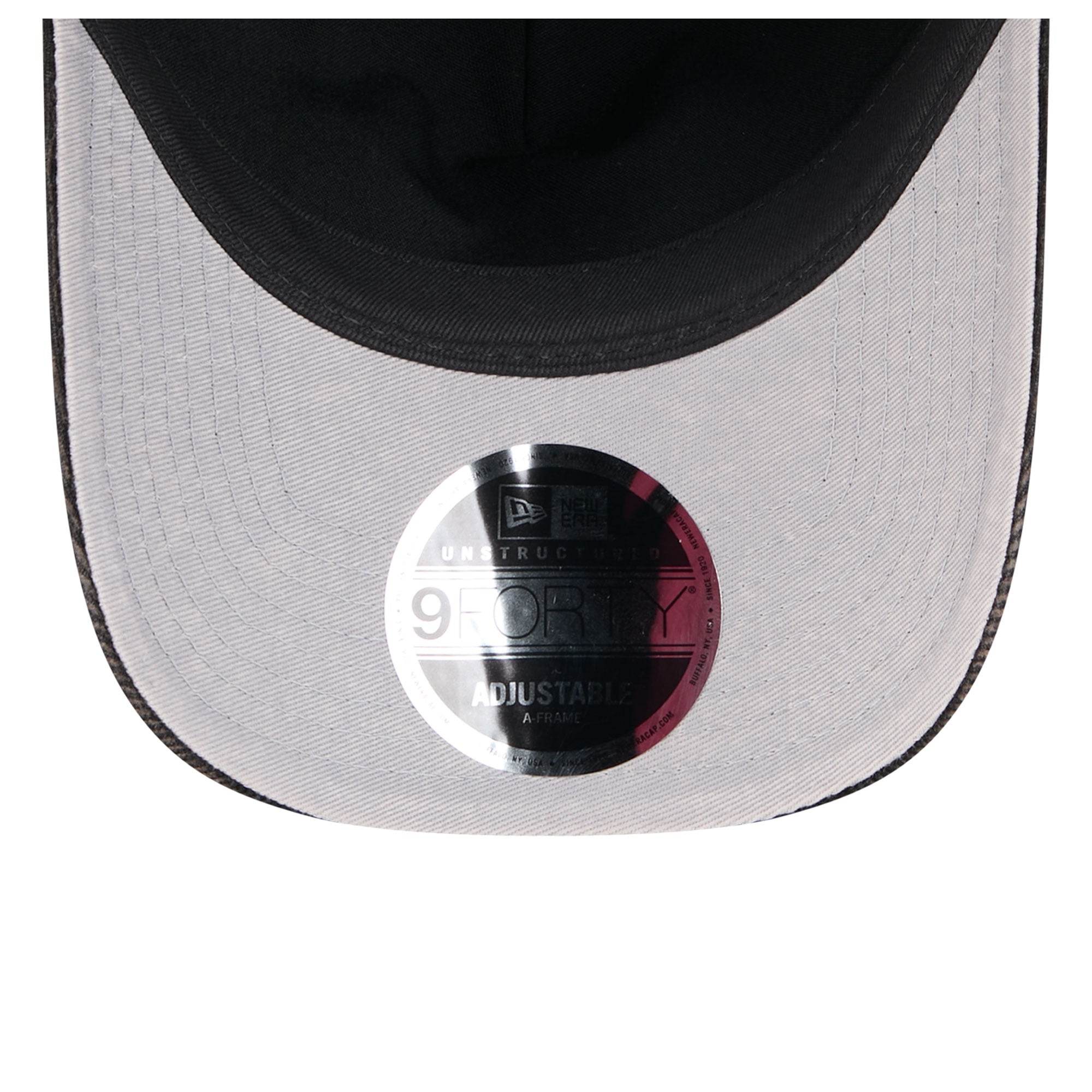 Casquette New Era noire pour homme, Chicago White Sox, série mondiale 2005, patch latéral, velours côtelé ton sur ton, modèle 9FORTY à monture A ajustable.