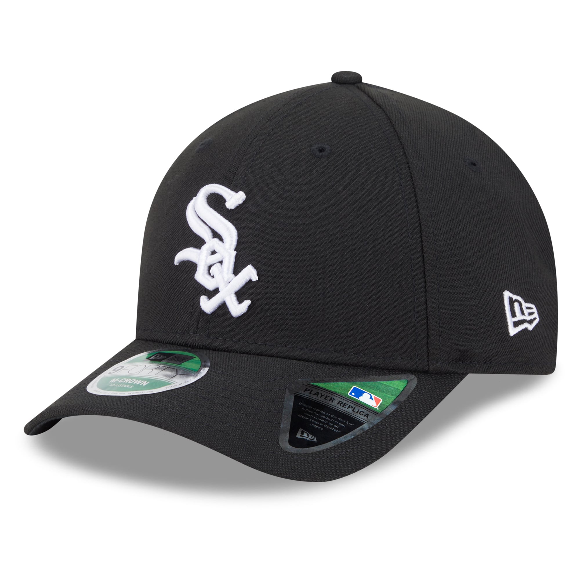 Casquette ajustable New Era noire pour homme Chicago White Sox 2026 MLB Postseason avec patch latéral 9FORTY