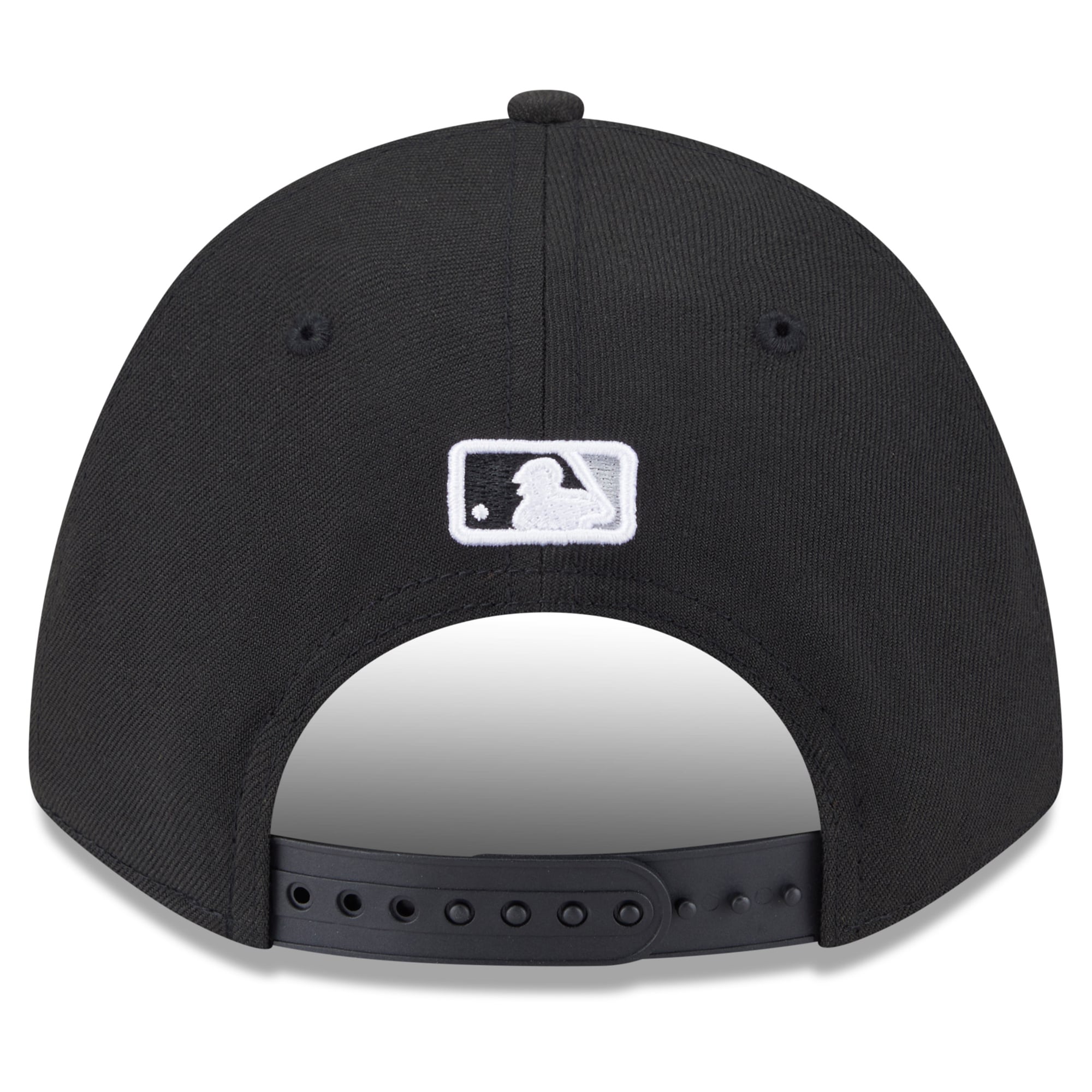 Casquette ajustable New Era noire pour homme Chicago White Sox 2026 MLB Postseason avec patch latéral 9FORTY