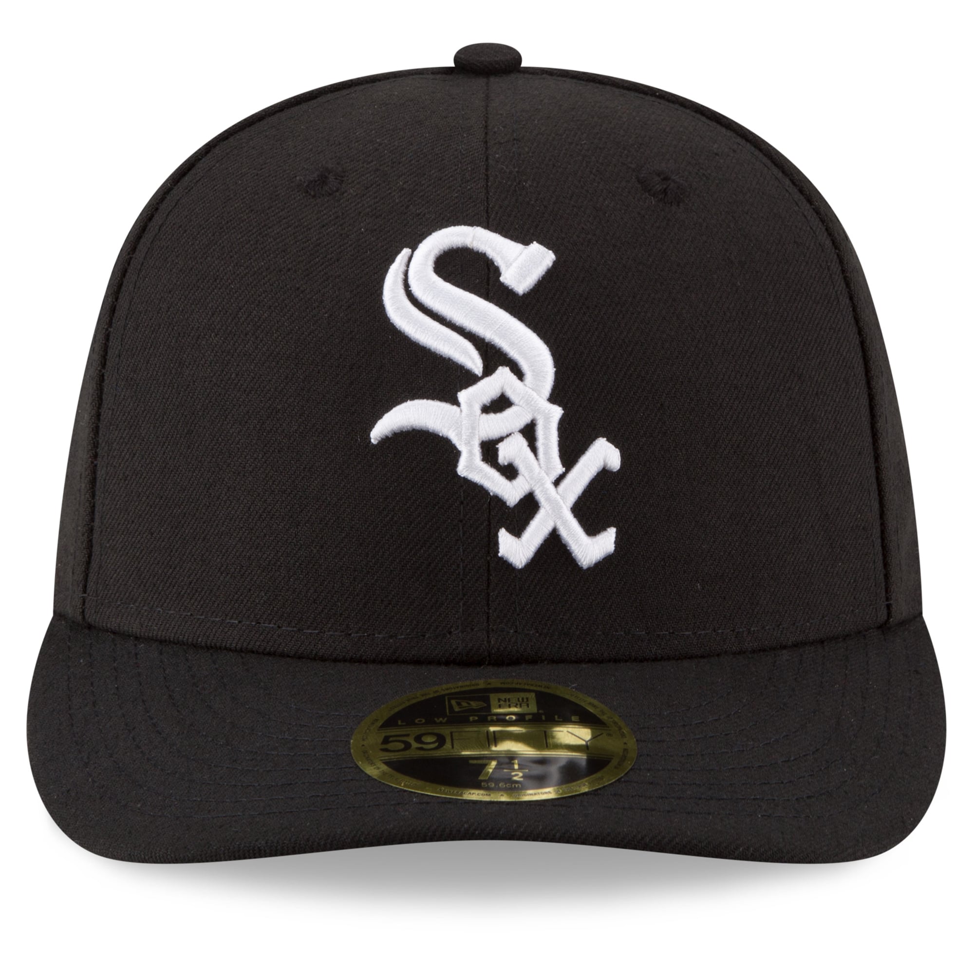 Casquette ajustée New Era 59FIFTY noire pour homme, Chicago White Sox, 2026 MLB, écusson latéral, profil bas