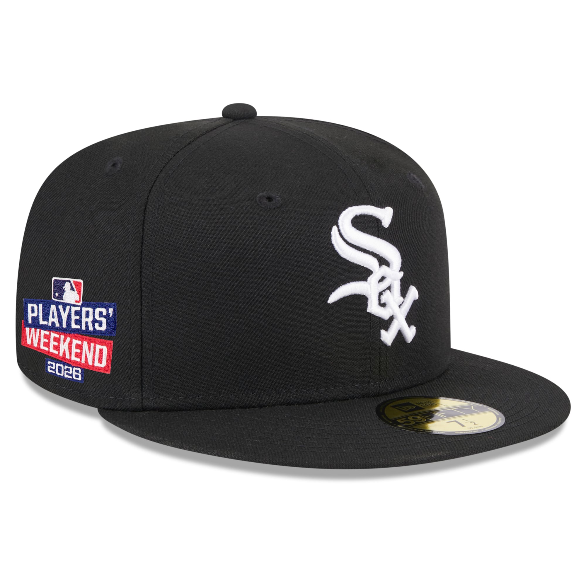 Casquette ajustée New Era noire pour homme, Chicago White Sox, collection authentique Players' Weekend 2026, modèle 59FIFTY.