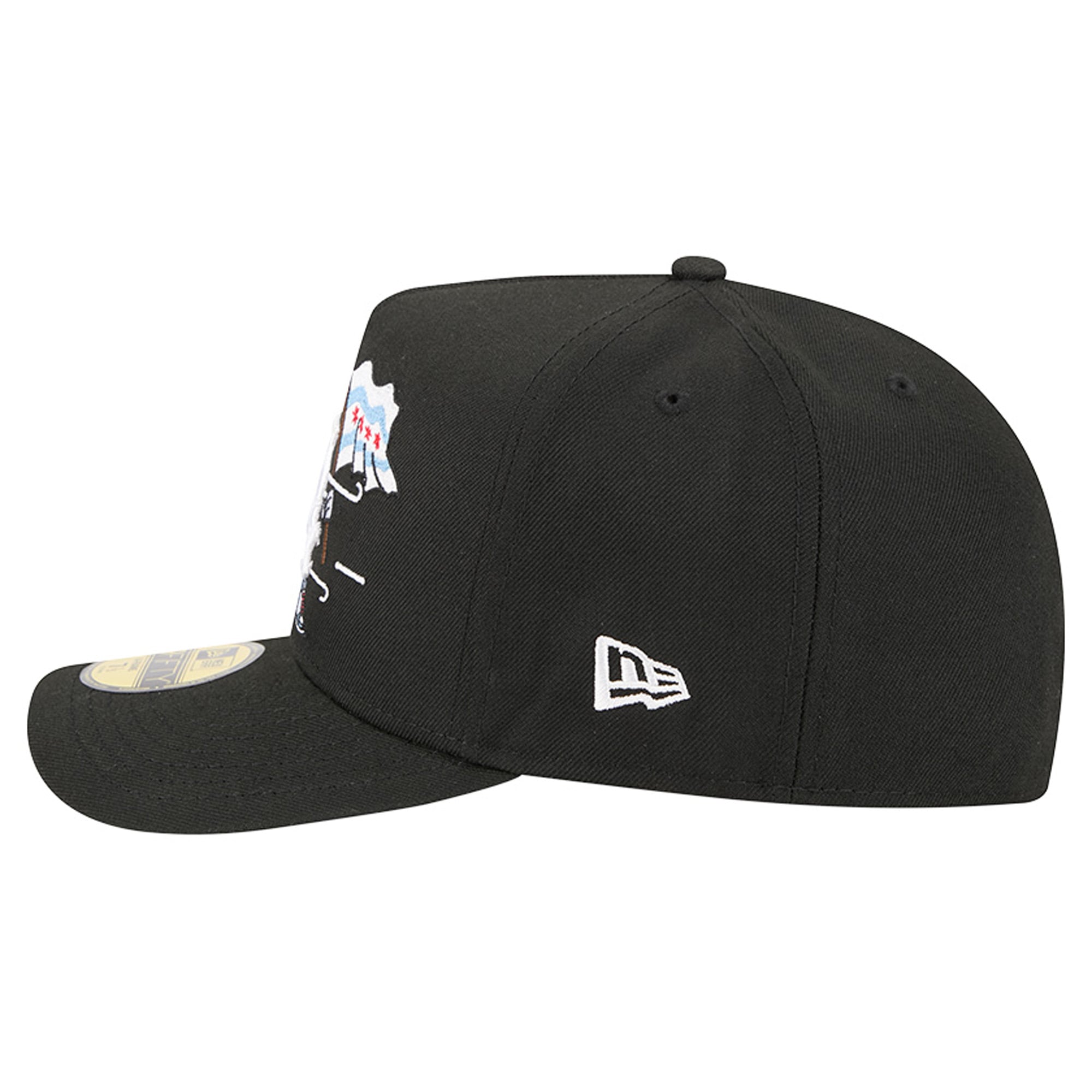 Casquette ajustée New Era 59FIFTY noire pour homme, motif dessin animé des Chicago White Sox