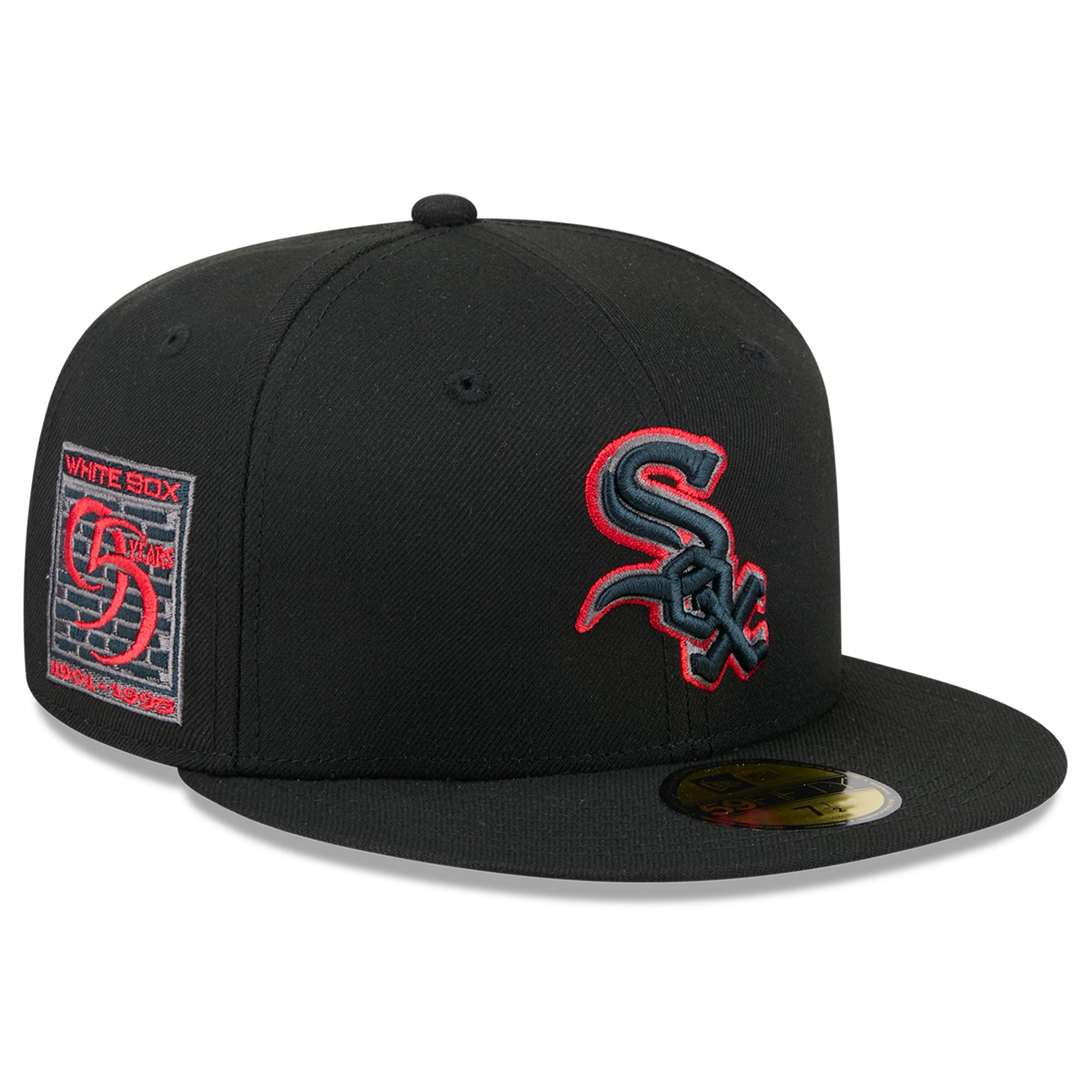 Men's New Era  Black Chicago White Sox Color Pop 59FIFTY Fitted Hat