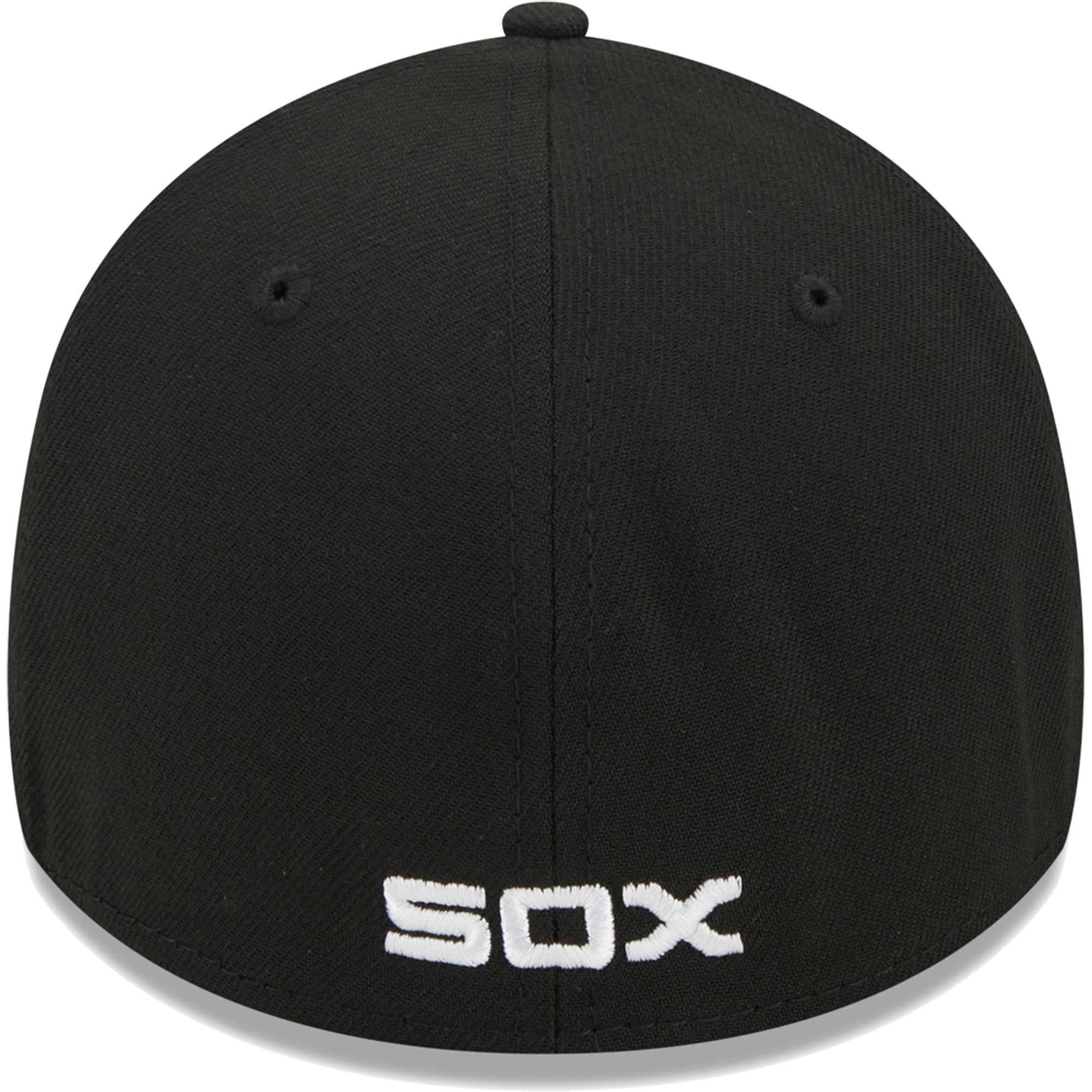 Men's New Era Black Chicago White Sox Logo 39THIRTY Flex Hat
