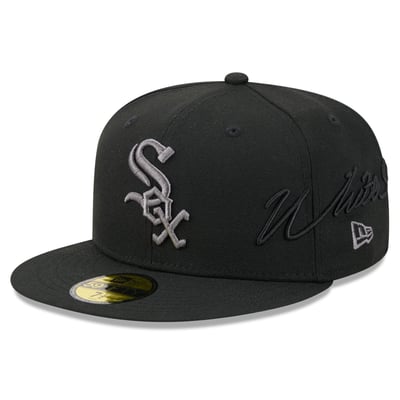 Chicago White Sox New Era Side Script 59FIFTY Fitted Hat - Black