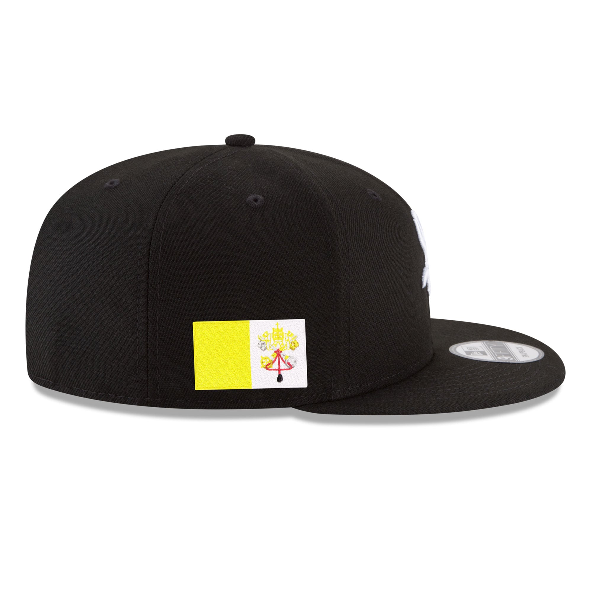 Casquette snapback New Era 9FIFTY noire pour homme, Chicago White Sox, écusson latéral Vatican
