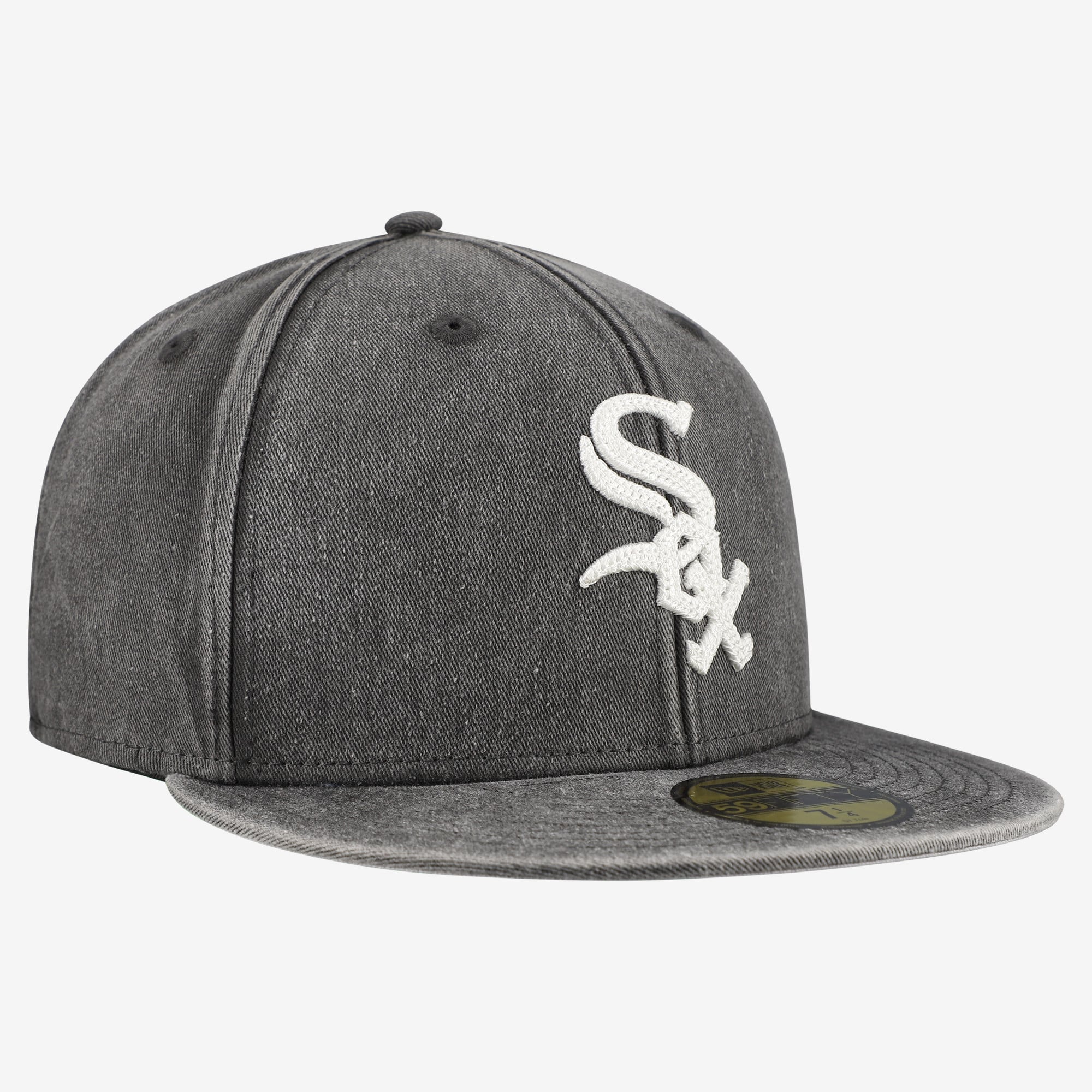 Casquette ajustée New Era 59FIFTY noire pour homme, Chicago White Sox.