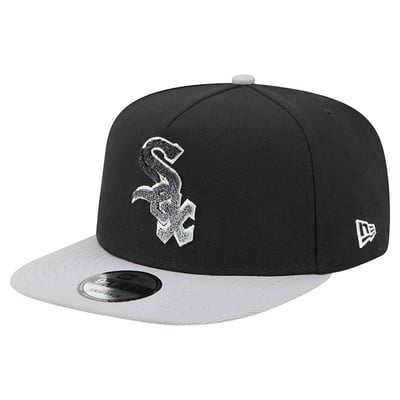 Chicago White Sox New Era Chenille Gradient A-Frame 9FIFTY Snapback Hat - Black/Gray