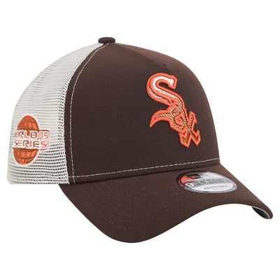 Chicago White Sox New Era Pumpkin Spice A-Frame 9FORTY Adjustable Trucker Hat - Brown