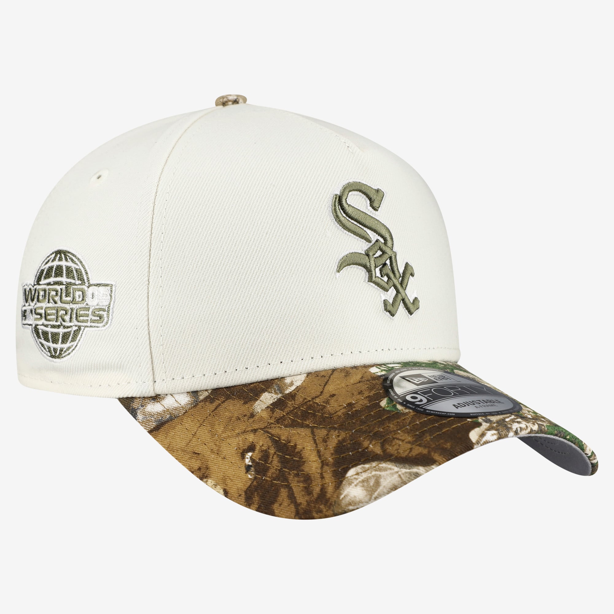 Men's New Era Cream/Realtree Camo Chicago White Sox 9FORTY A-Frame Adjustable Hat