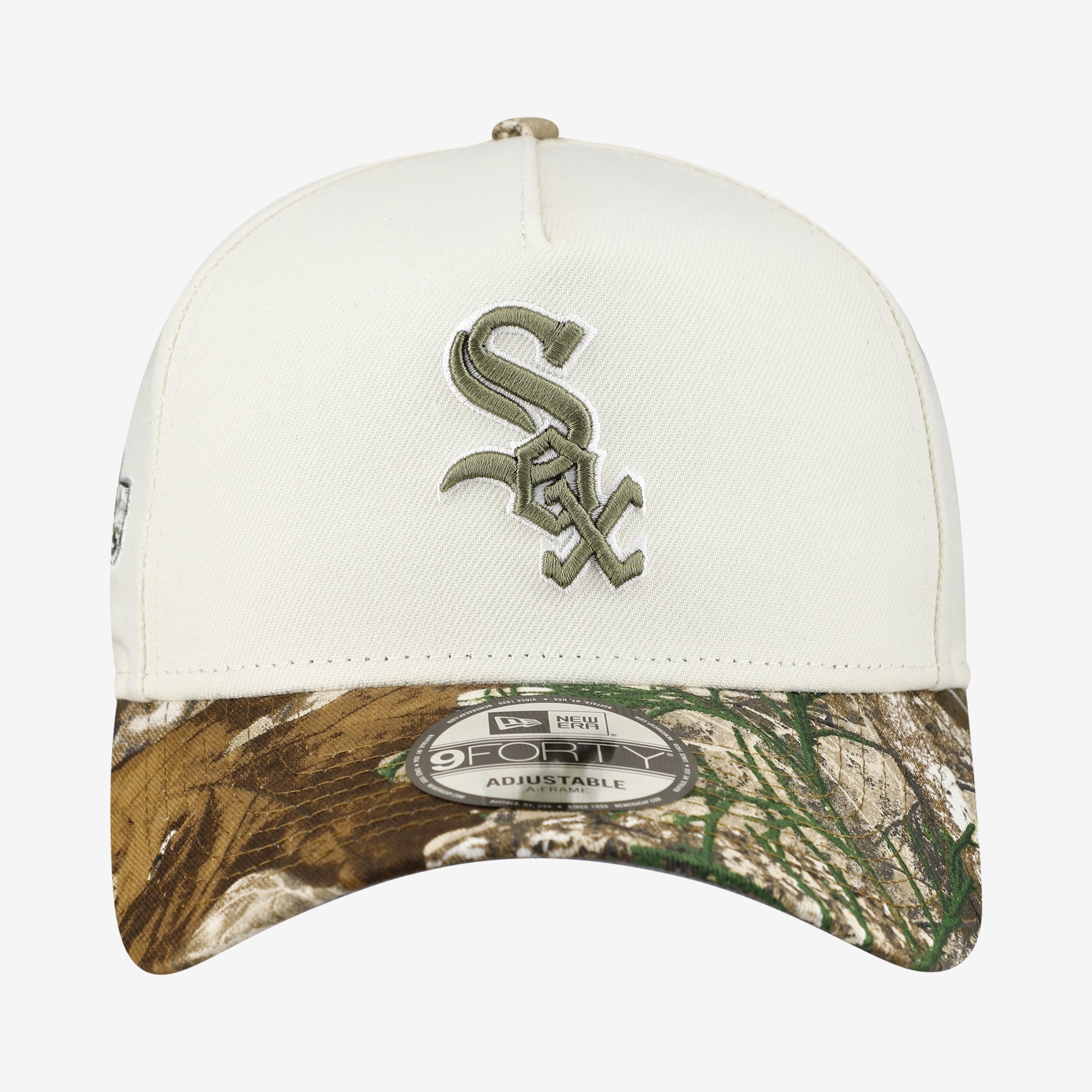 Men's New Era Cream/Realtree Camo Chicago White Sox 9FORTY A-Frame Adjustable Hat