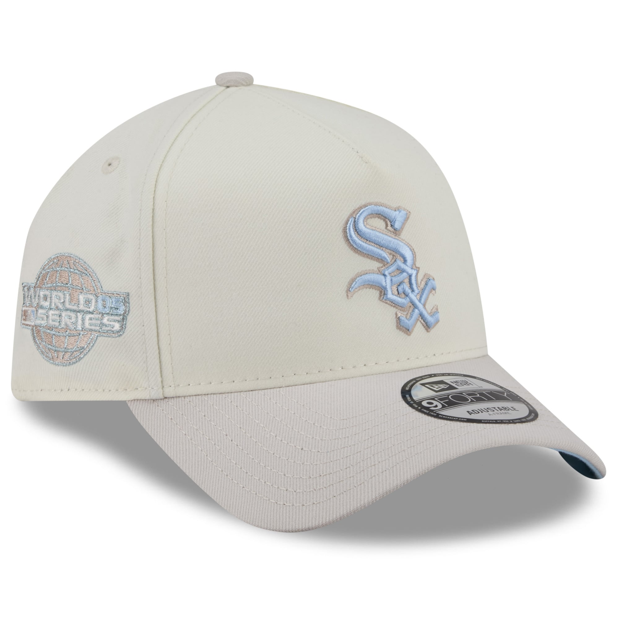 Men's New Era Natural Chicago White Sox Crisp Equinox World Series 9FORTY A-Frame Adjustable Hat