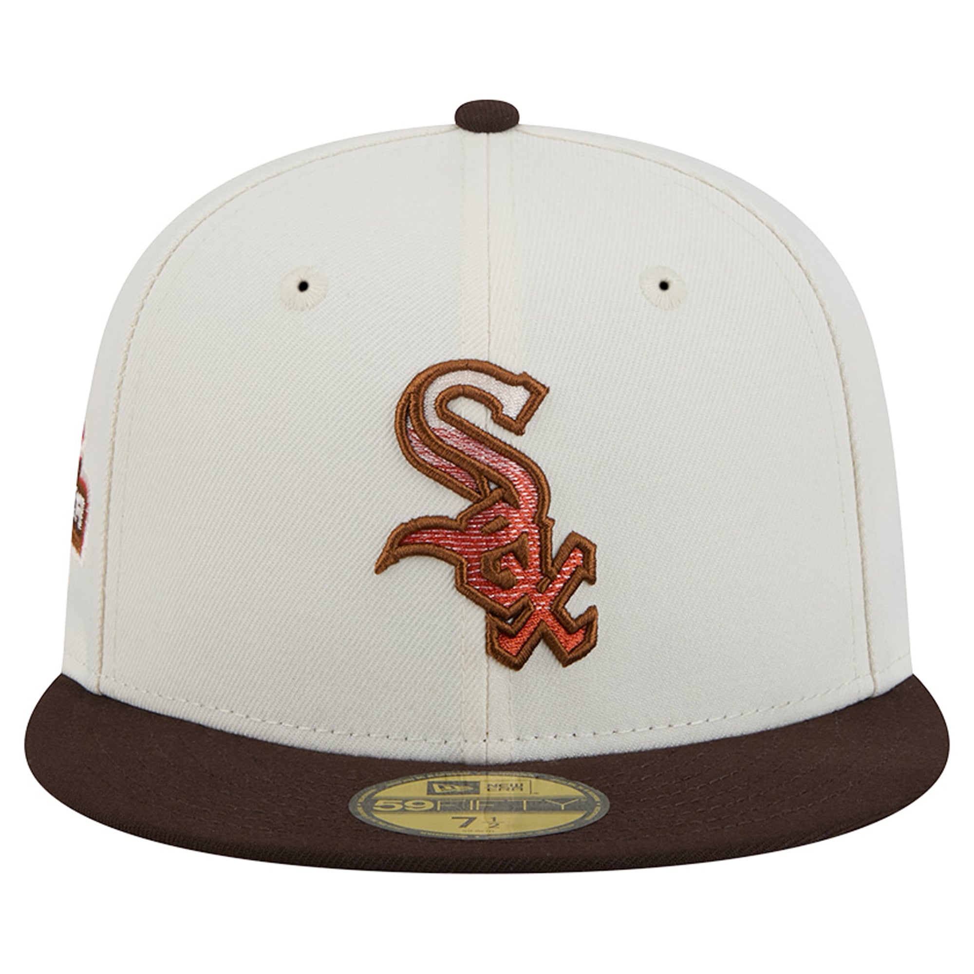 Men's New Era Natural/Brown Chicago White Sox Pumpkin Spice 59FIFTY Fitted Hat