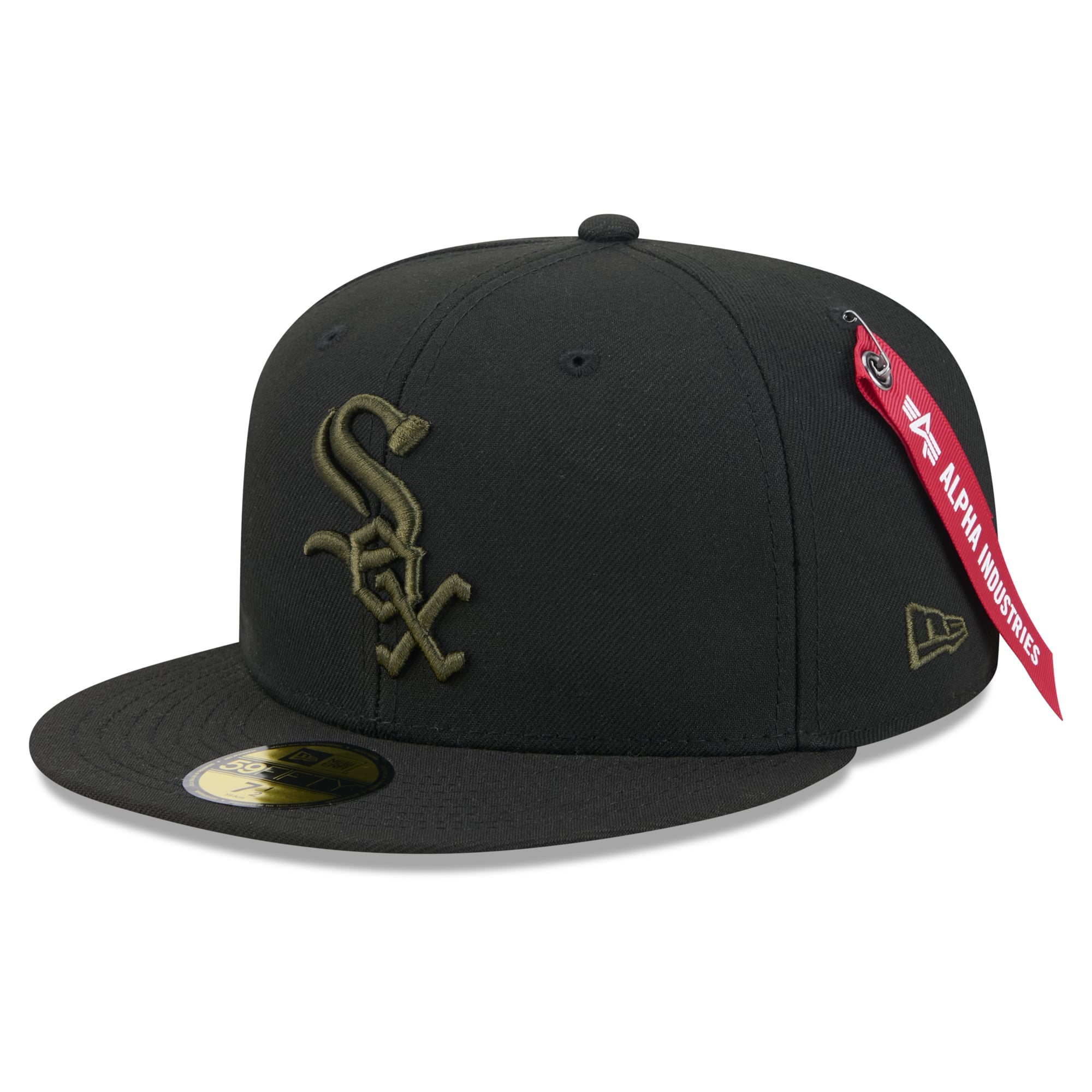 Casquette ajustée New Era x Alpha Industries noire Chicago White Sox 59FIFTY pour homme