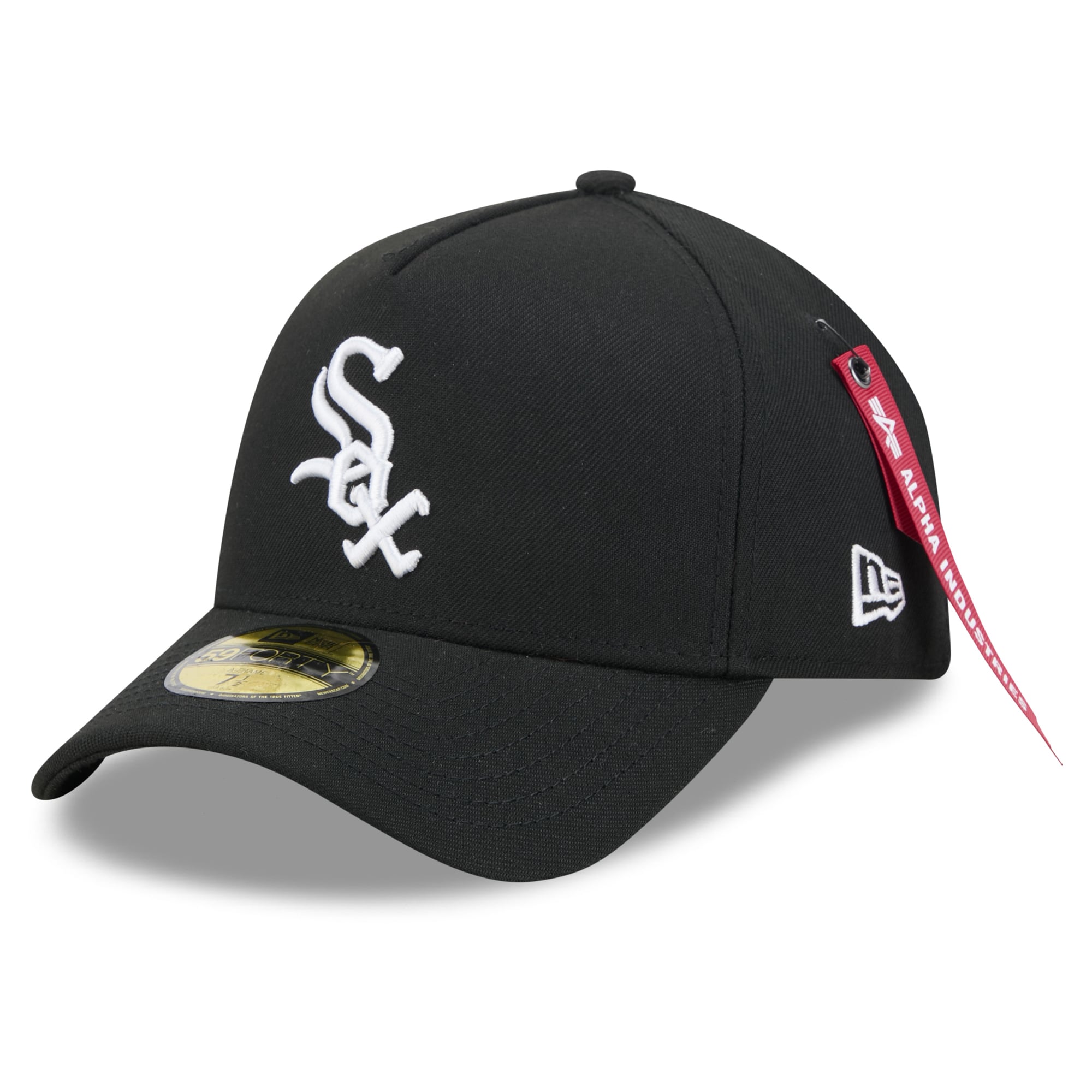 Casquette ajustée New Era x Alpha Industries noire Chicago White Sox A-Frame 59FORTY pour homme