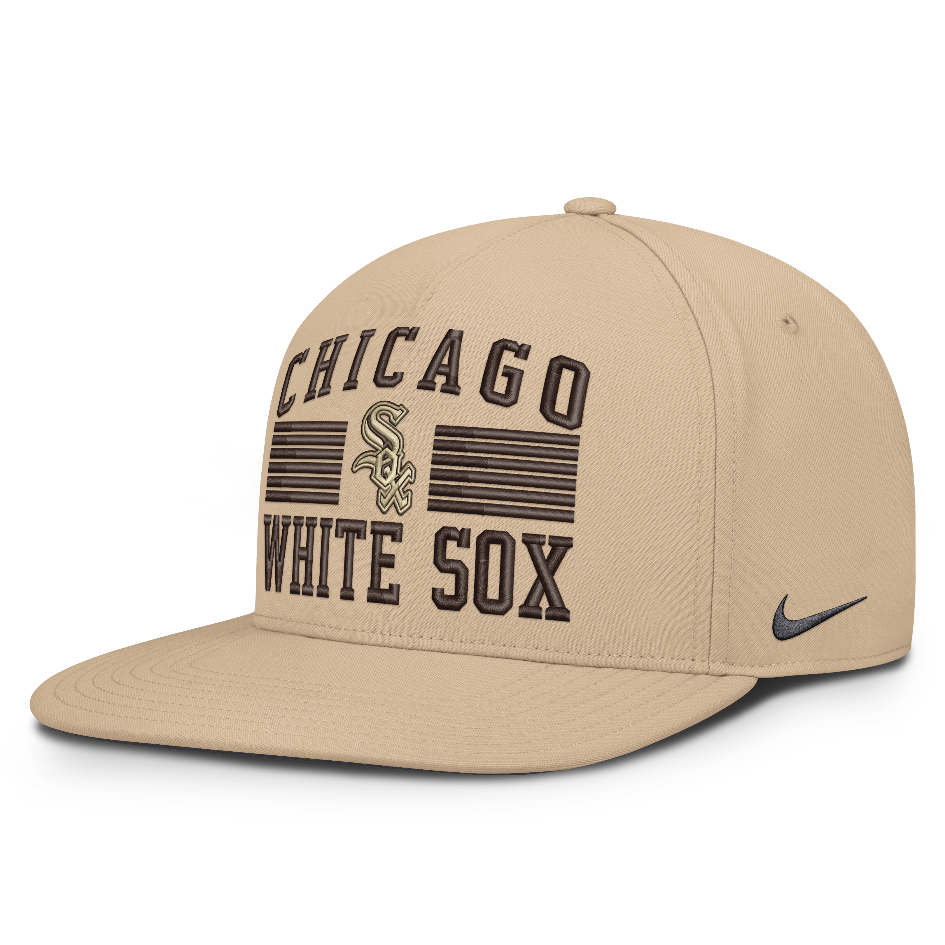 Casquette Nike kaki Chicago White Sox Desert Pro AeroBill Dri-FIT Snapback pour homme