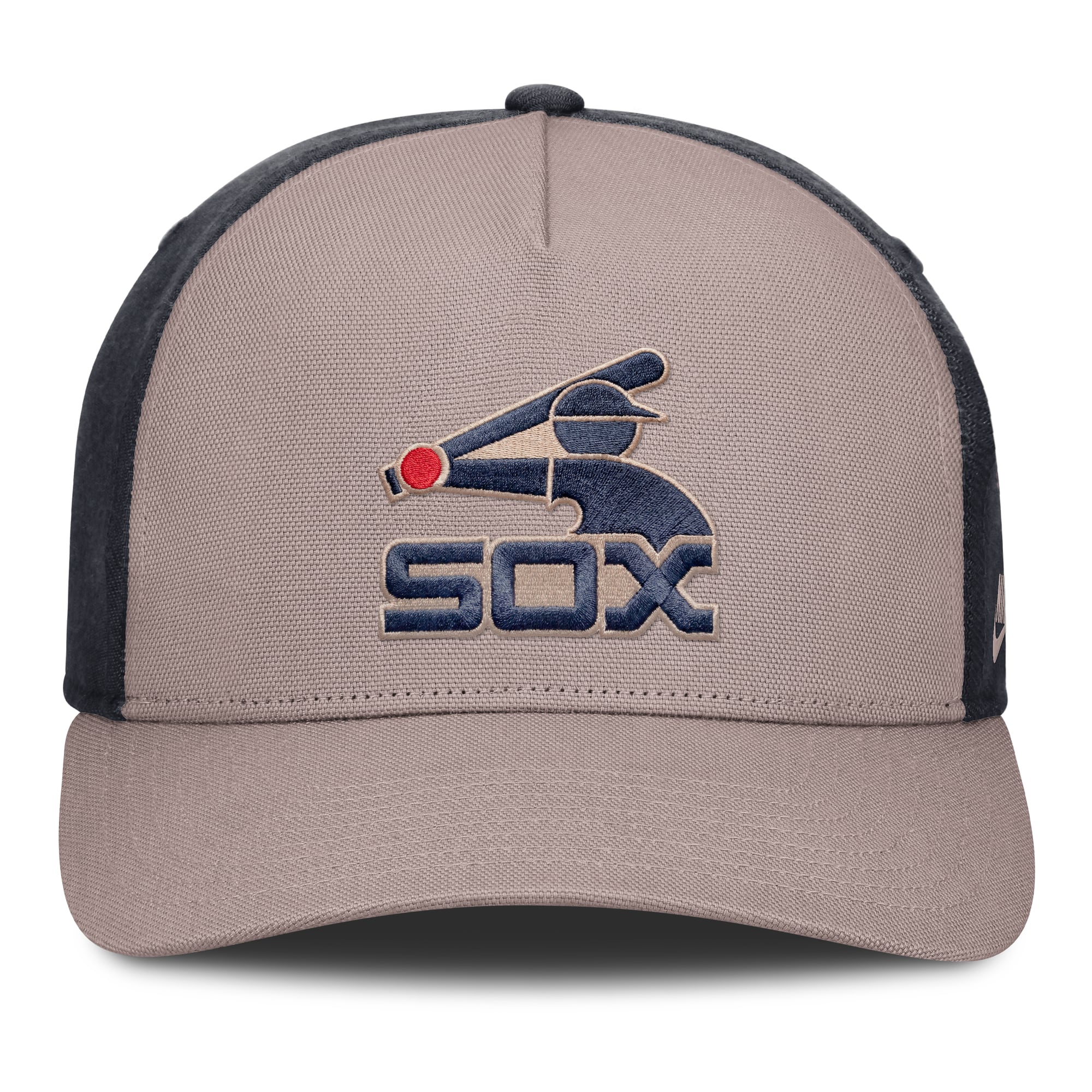 Casquette ajustable Nike pour homme, marron clair/marine, Chicago White Sox Cooperstown Rise, modèle A-Frame