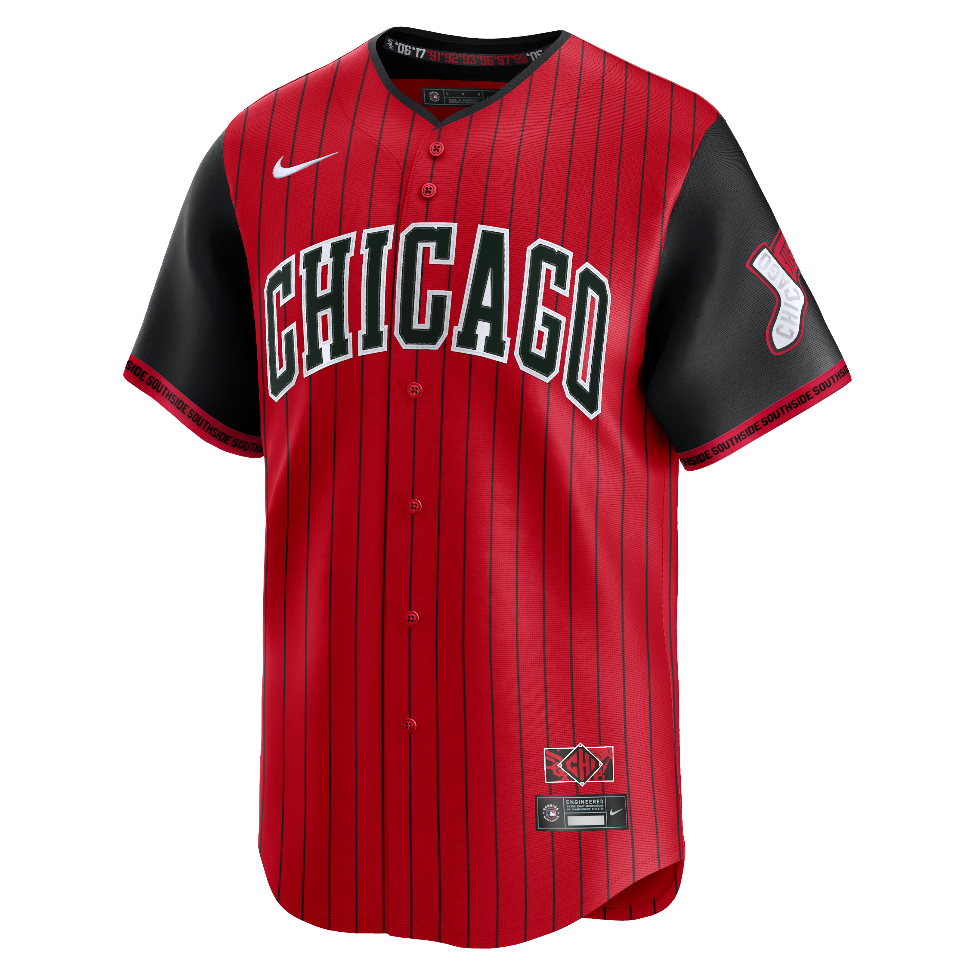 Men's Nike Red/Black Chicago White Sox 2025 City Connect Limited Jersey