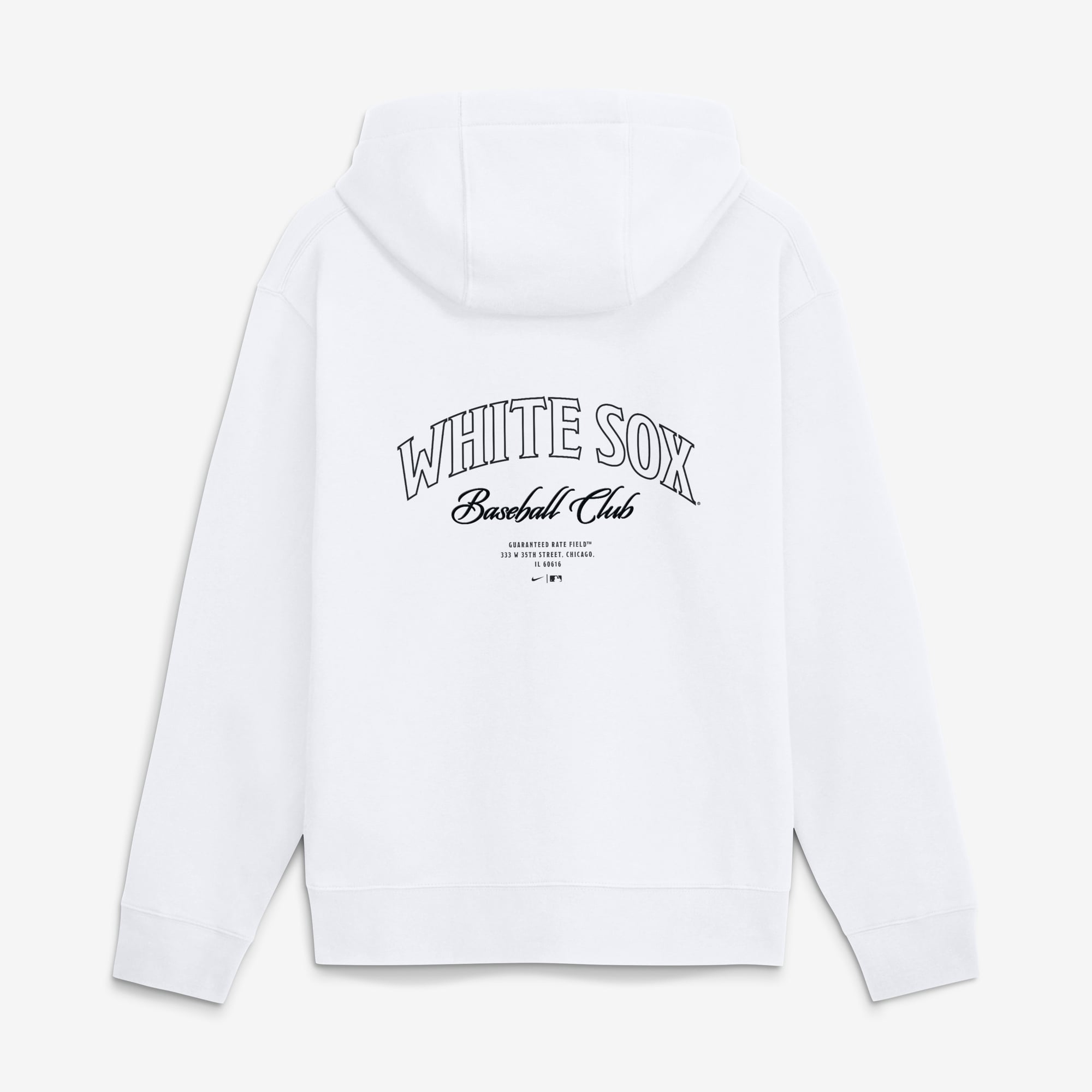 Men's Nike White Chicago Sox Minimal Club Fleece Hoodie