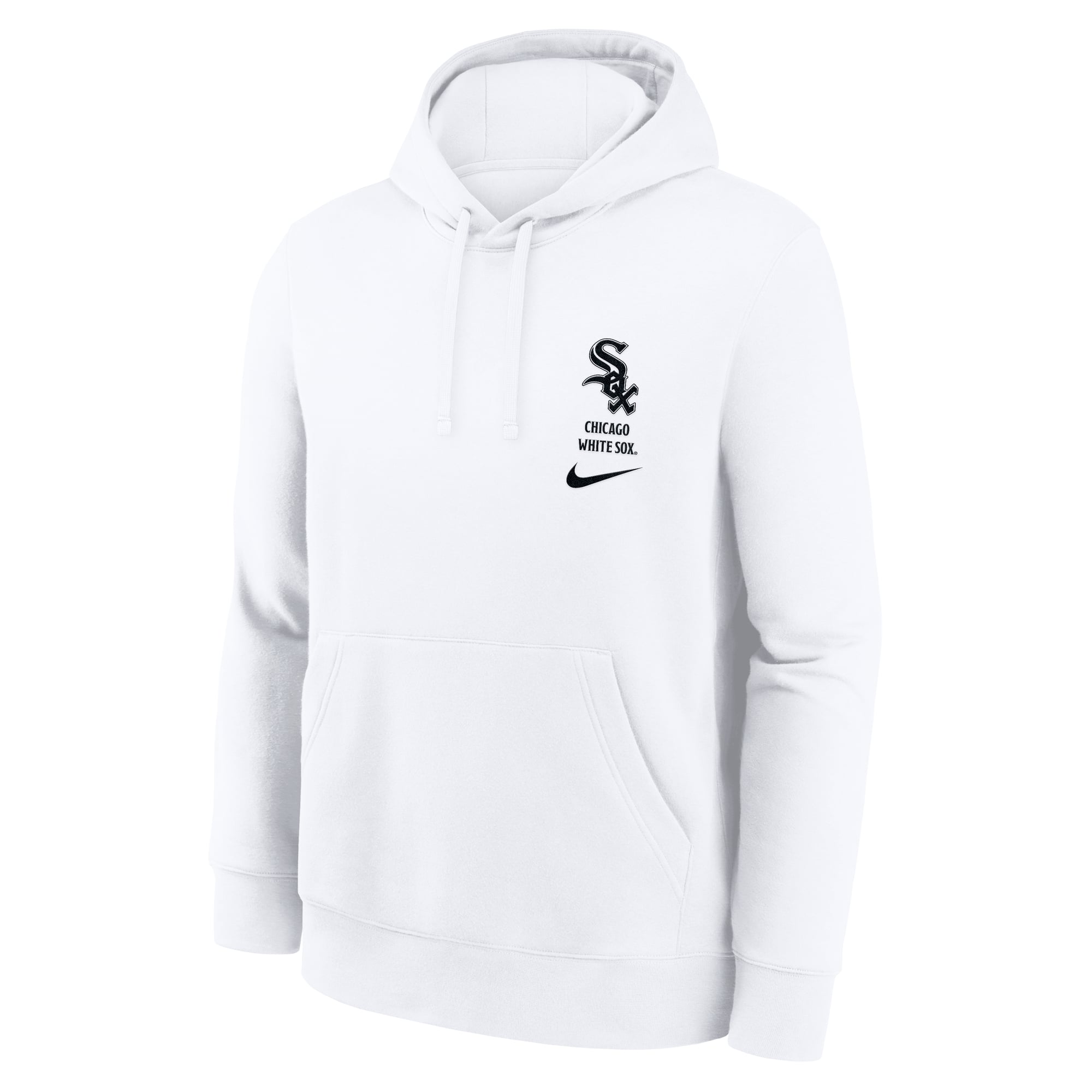 Men's Nike White Chicago Sox Minimal Club Fleece Hoodie