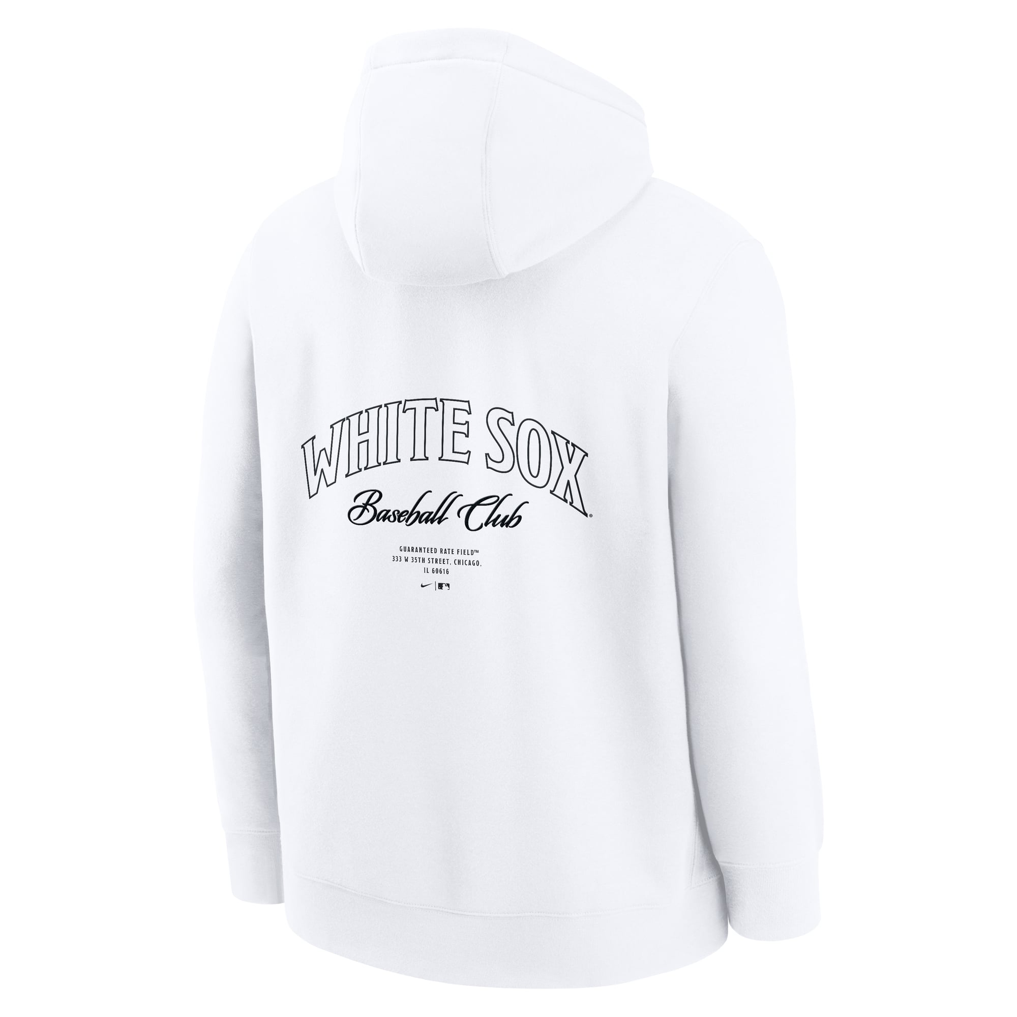 Men's Nike White Chicago Sox Minimal Club Fleece Hoodie