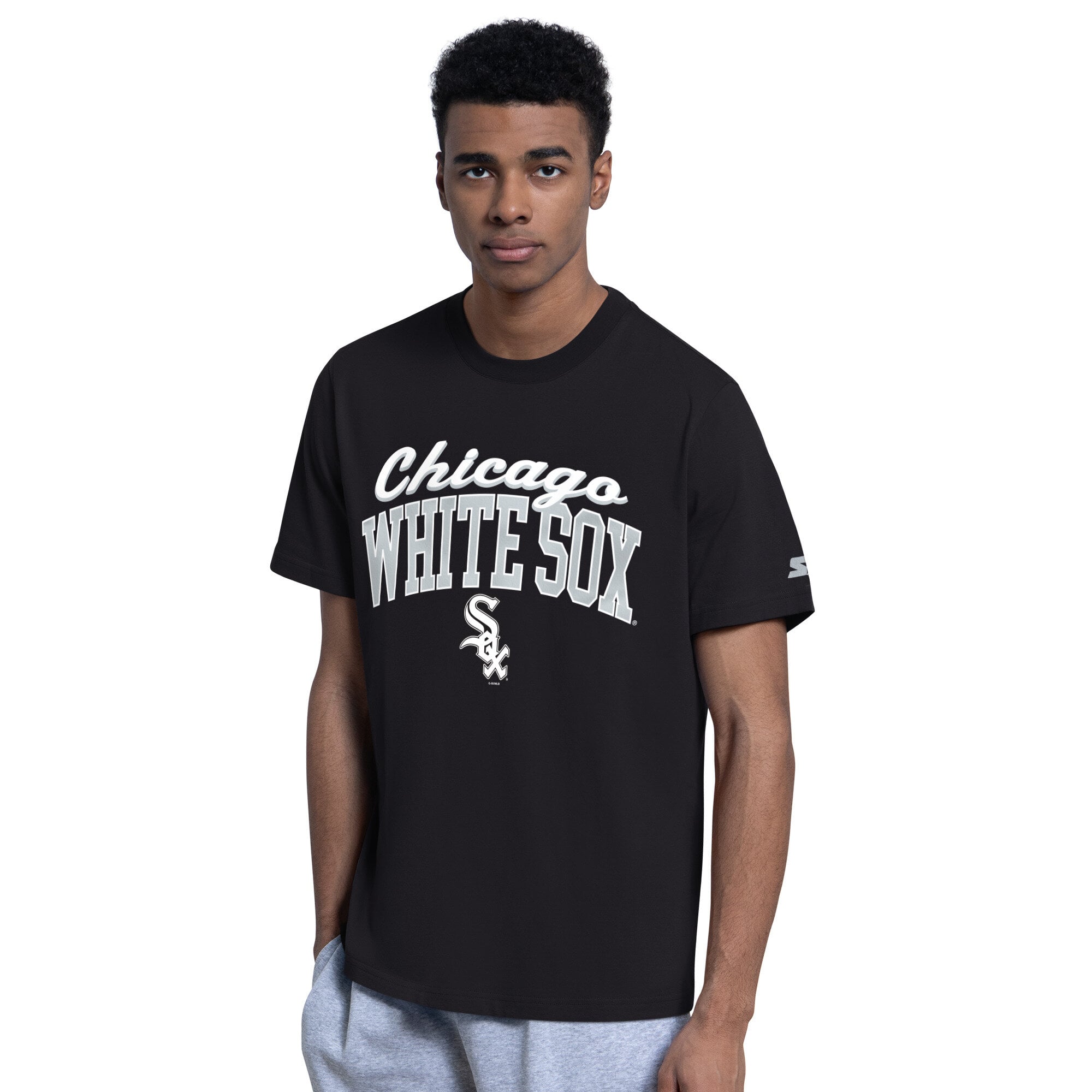 Men's Starter Black Chicago White Sox Logo Hoodie & T-Shirt Combo Pack