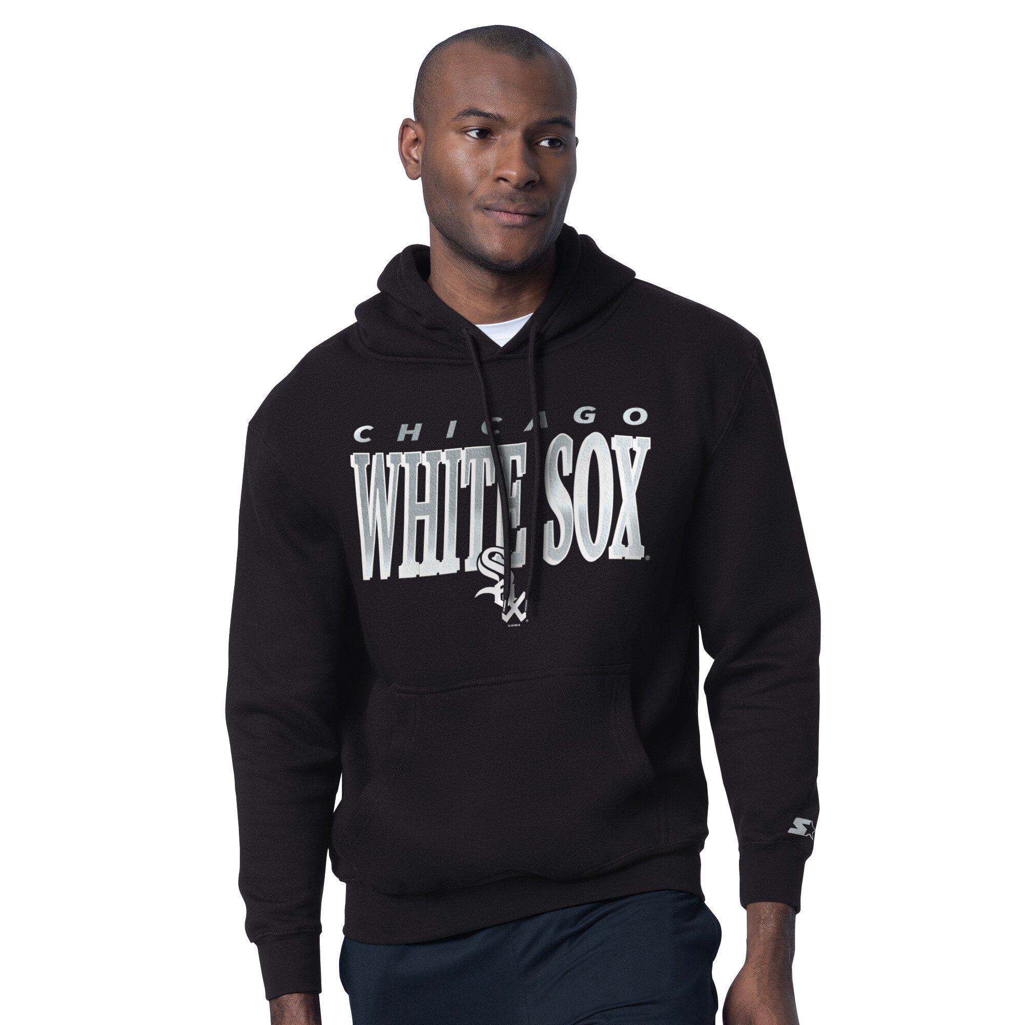 Men's Starter Black Chicago White Sox Logo Hoodie & T-Shirt Combo Pack