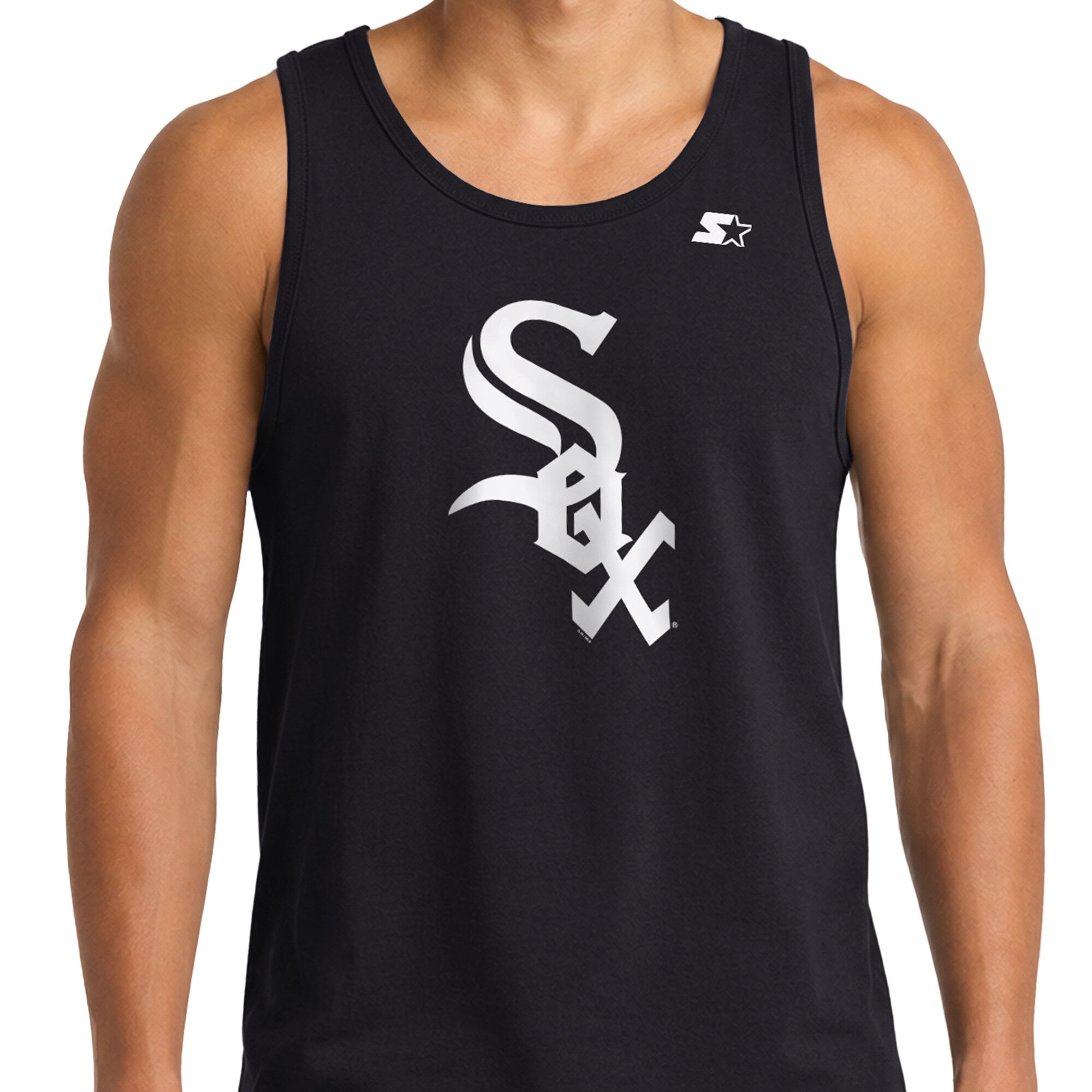 Débardeur noir Starter pour homme, Chicago White Sox